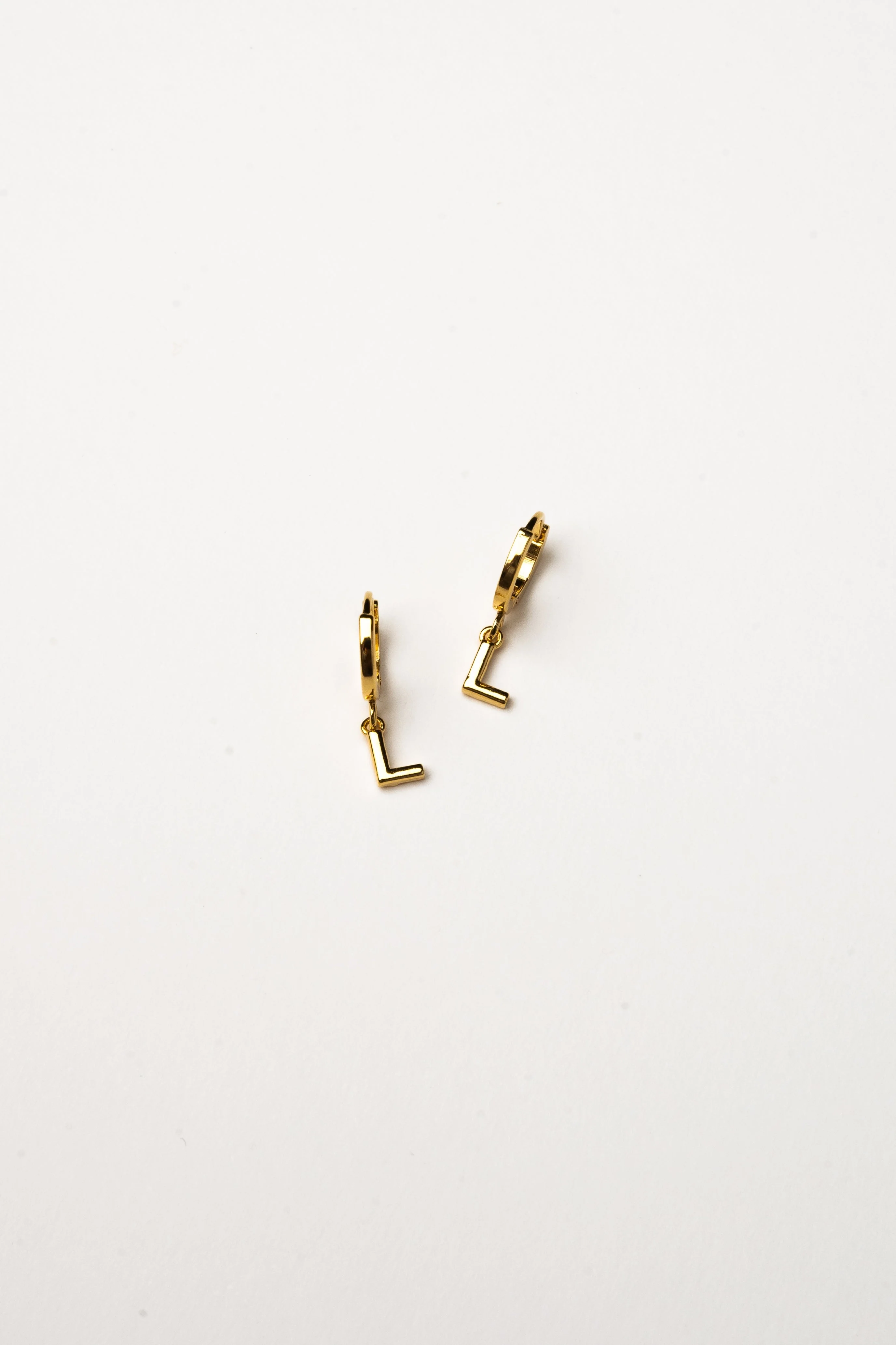 Cove Initial Letter Huggie Earrings - Image 13
