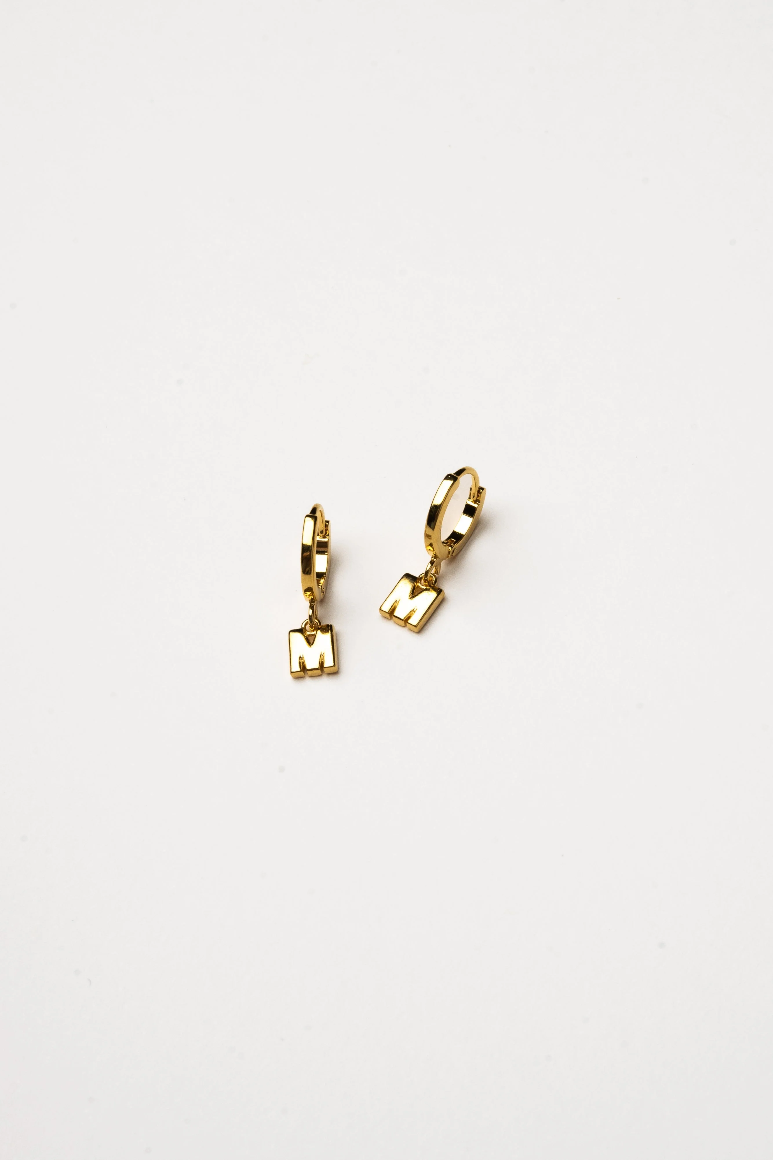 Cove Initial Letter Huggie Earrings - Image 14