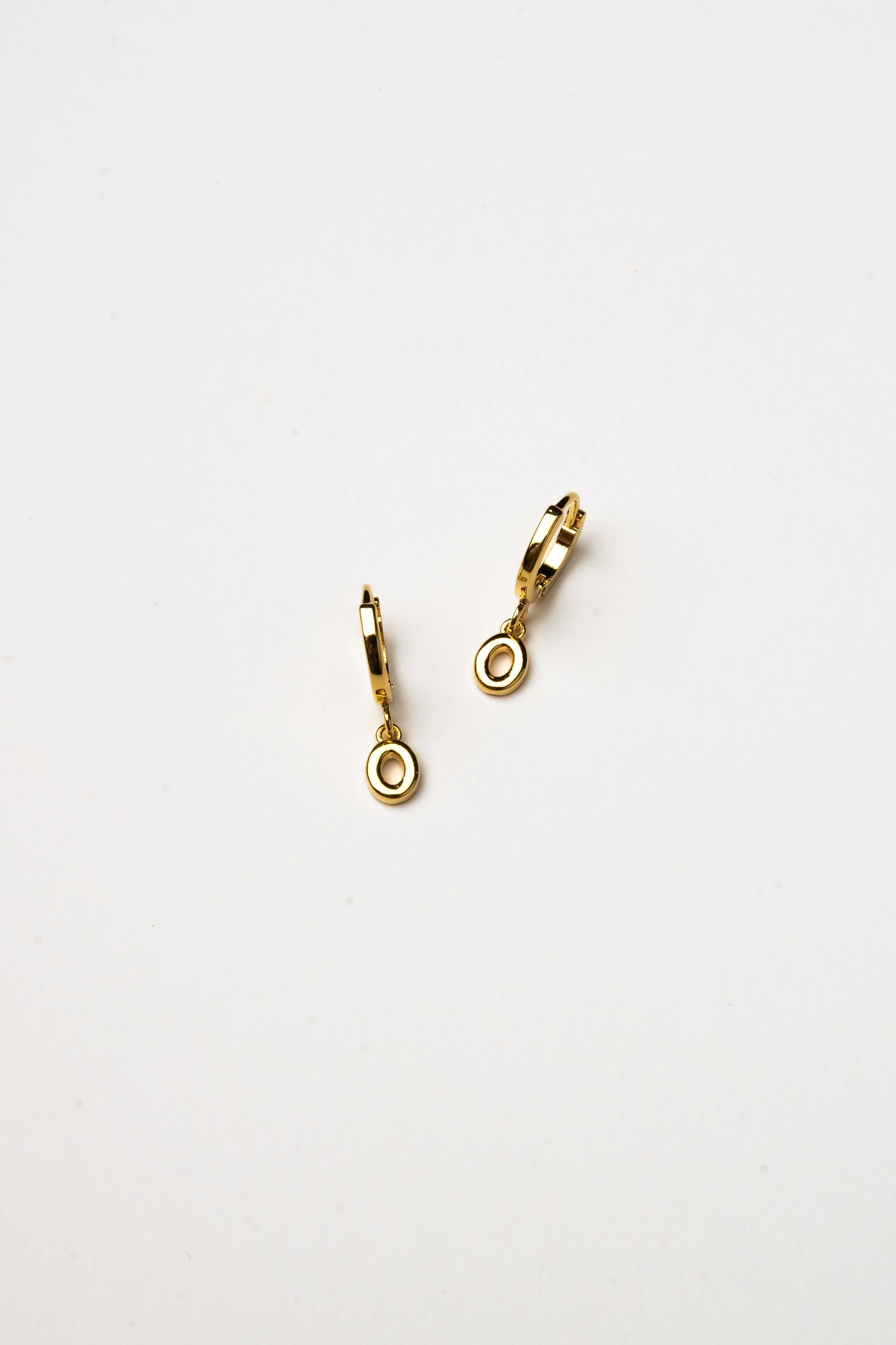 Cove Initial Letter Huggie Earrings - Image 16