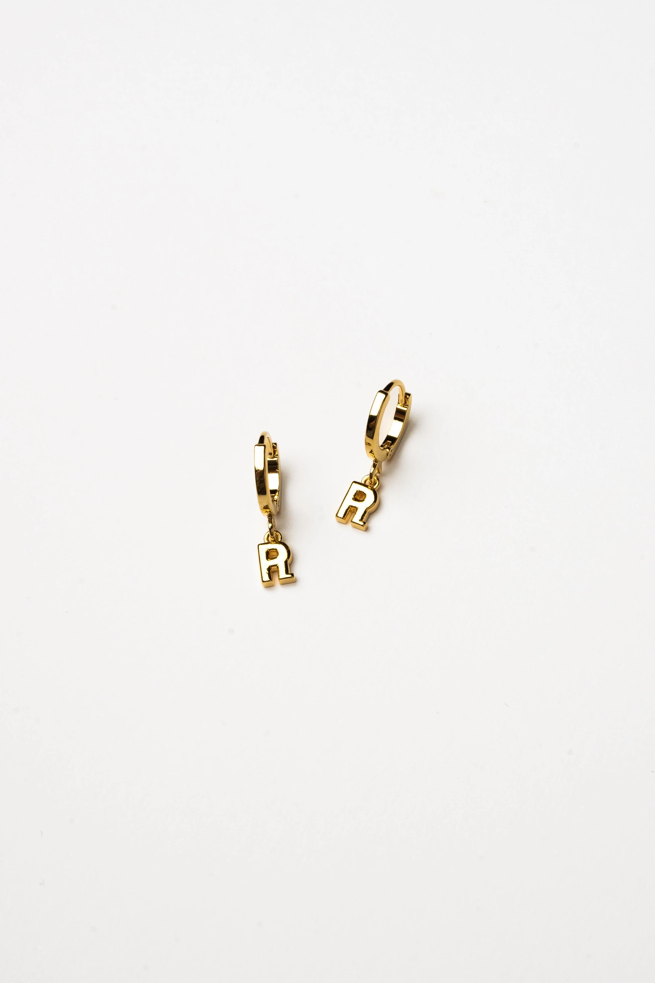 Cove Initial Letter Huggie Earrings - Image 19