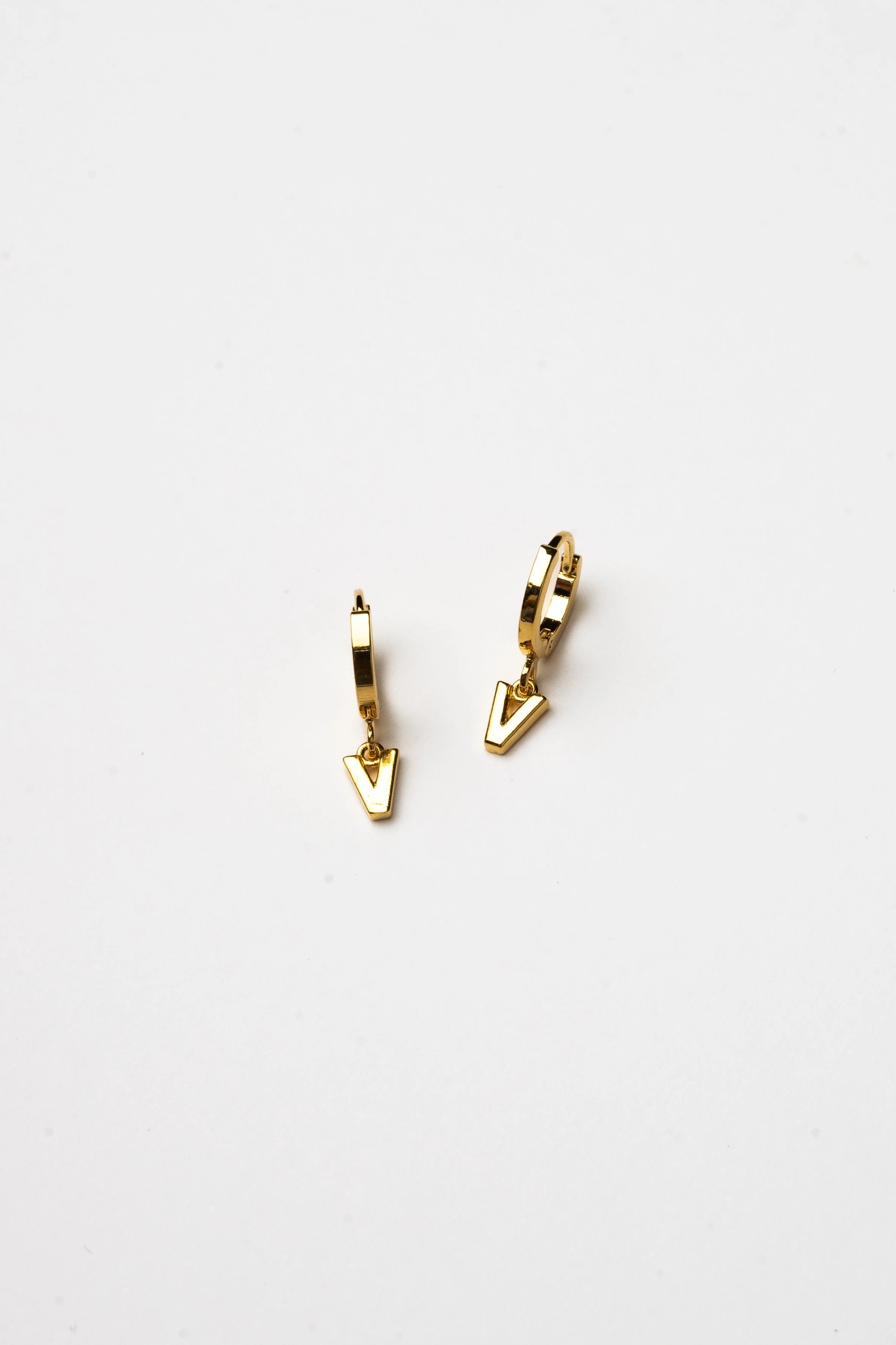 Cove Initial Letter Huggie Earrings - Image 23