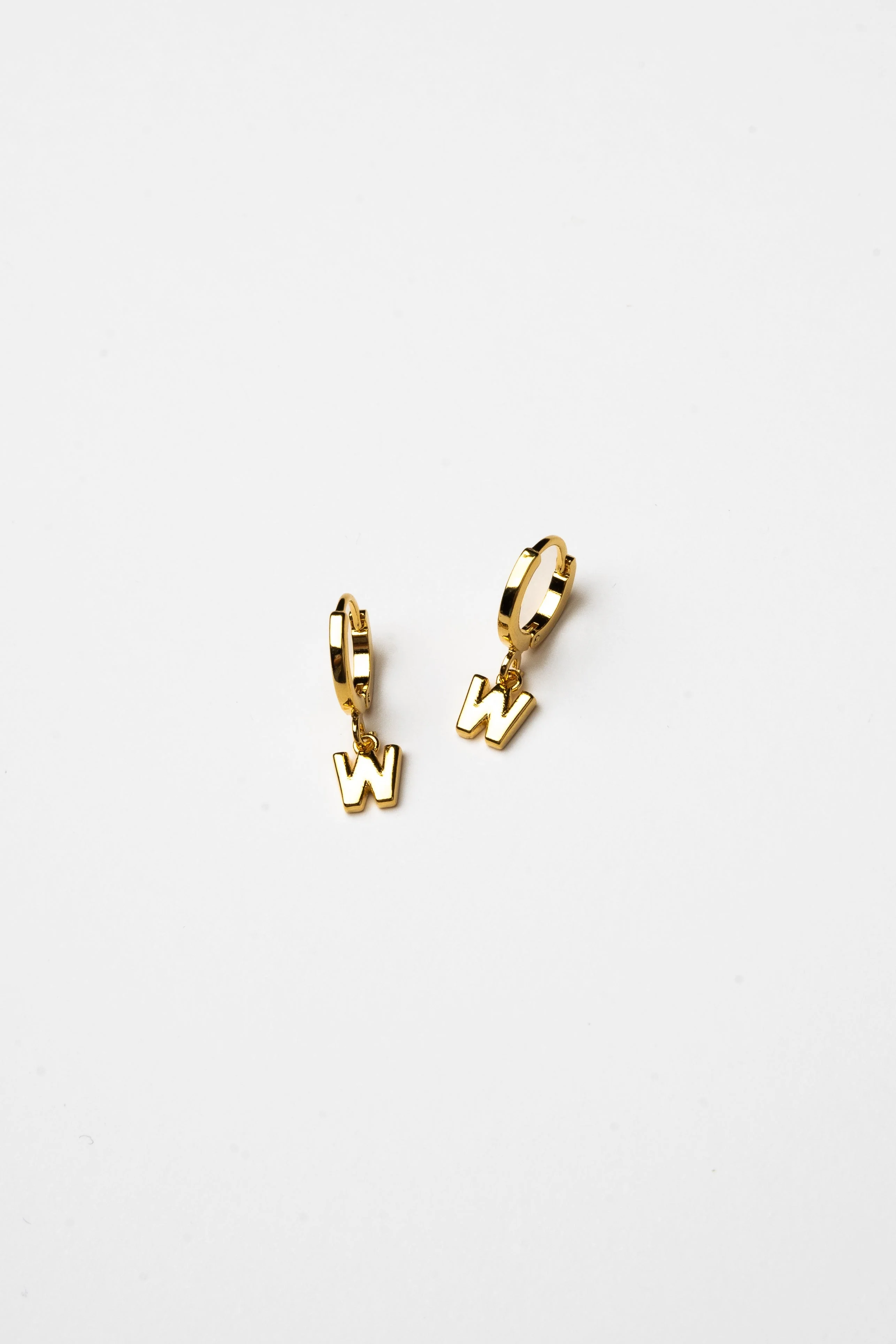 Cove Initial Letter Huggie Earrings - Image 24