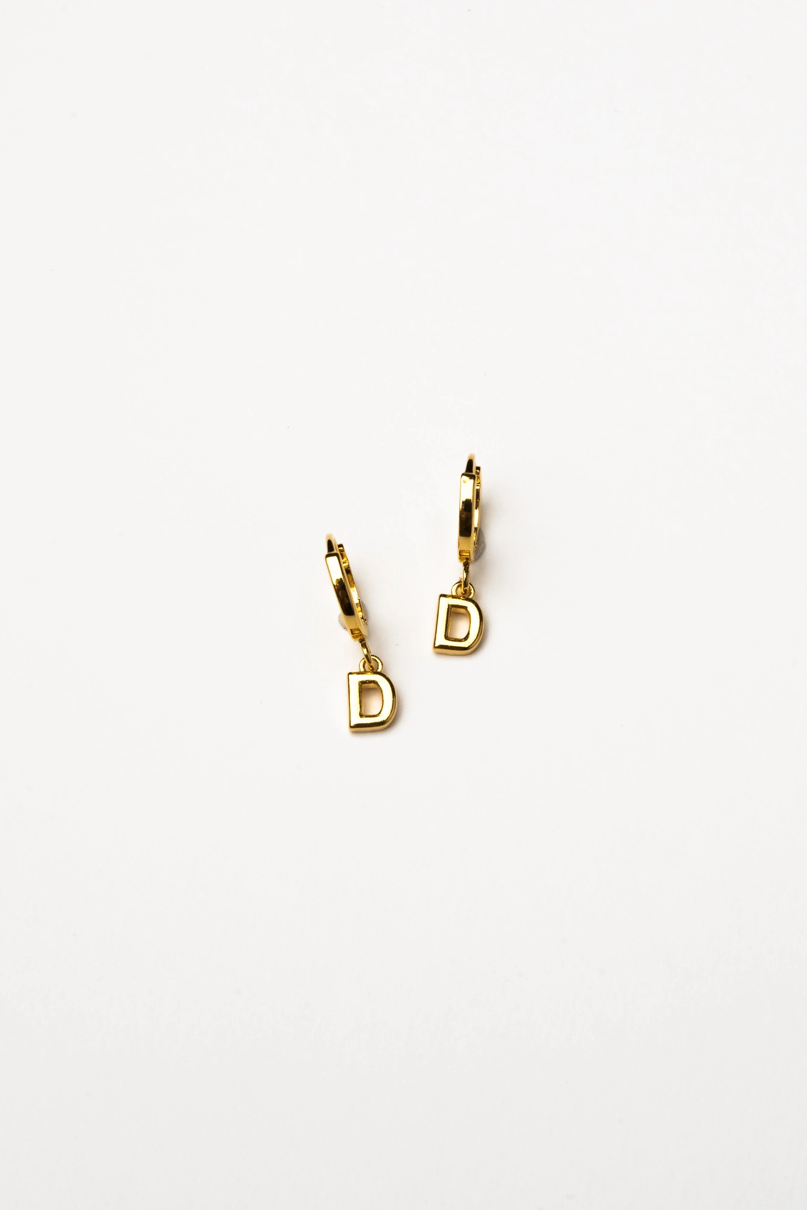 Cove Initial Letter Huggie Earrings - Image 5