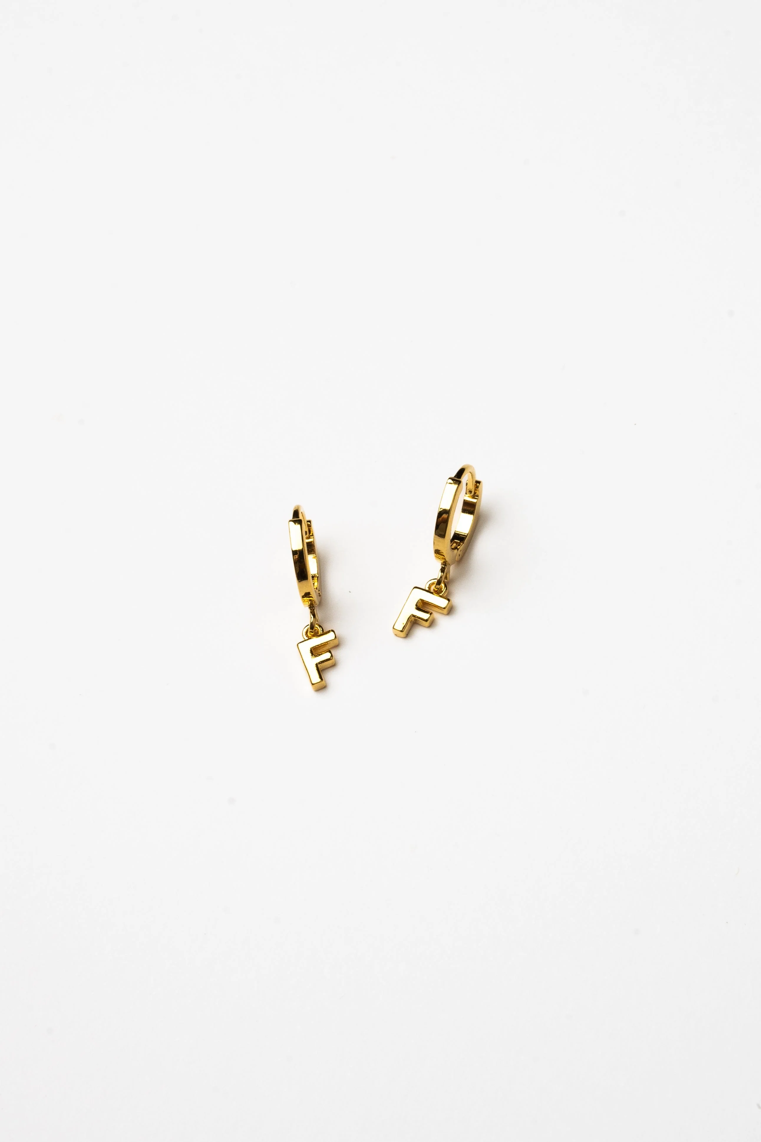 Cove Initial Letter Huggie Earrings - Image 7