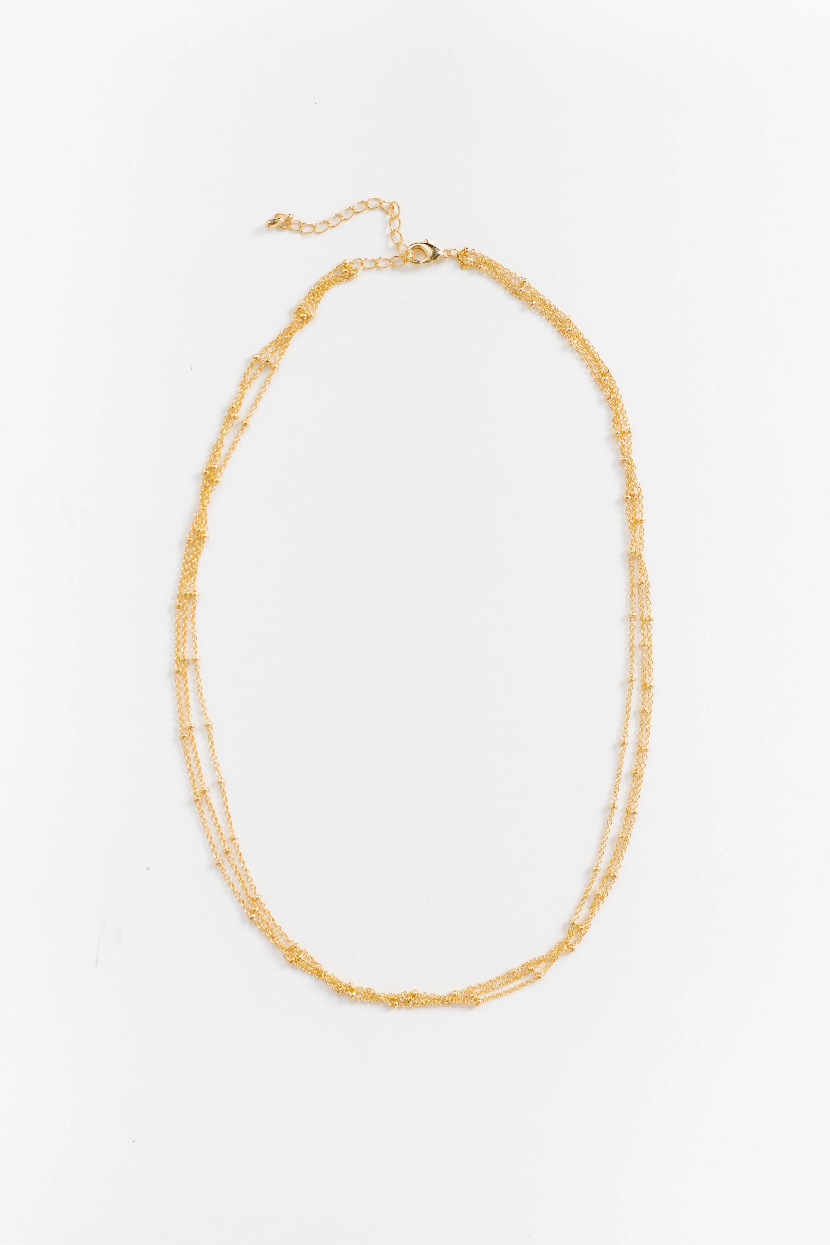 Cove Necklace Delicate Triple Chain Gold - Image 2