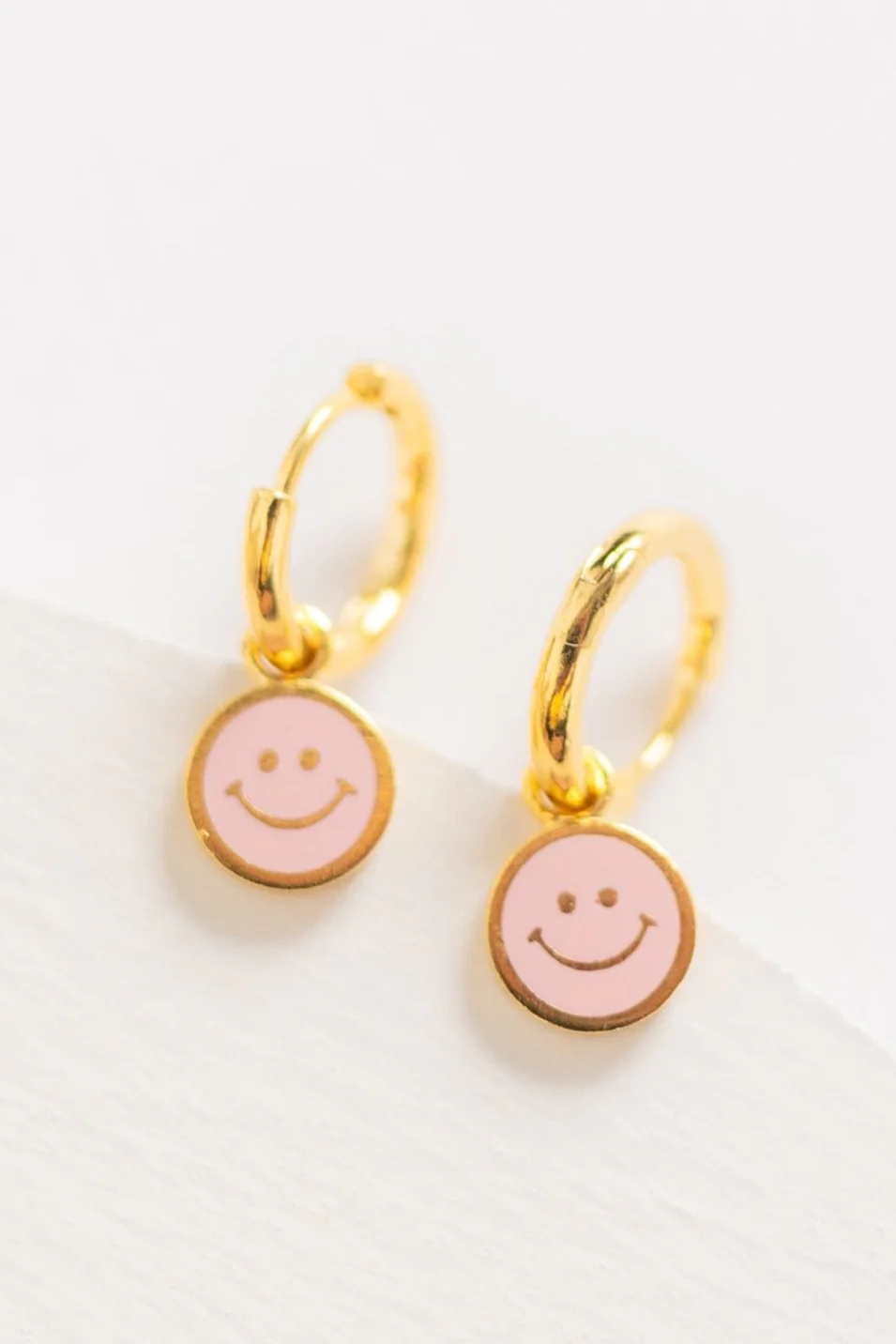 Cove Smiley Huggie Earrings