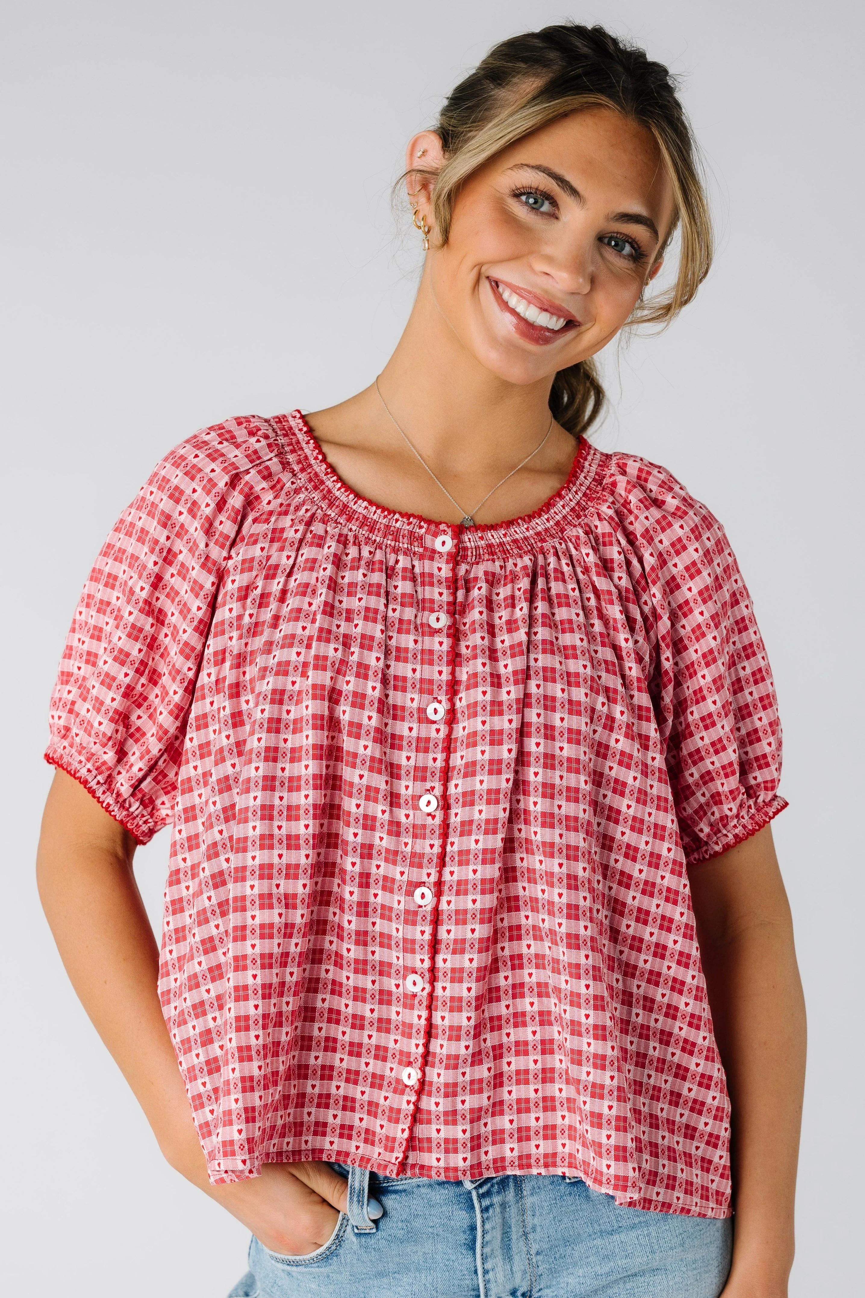 Creative Gingham Blouse