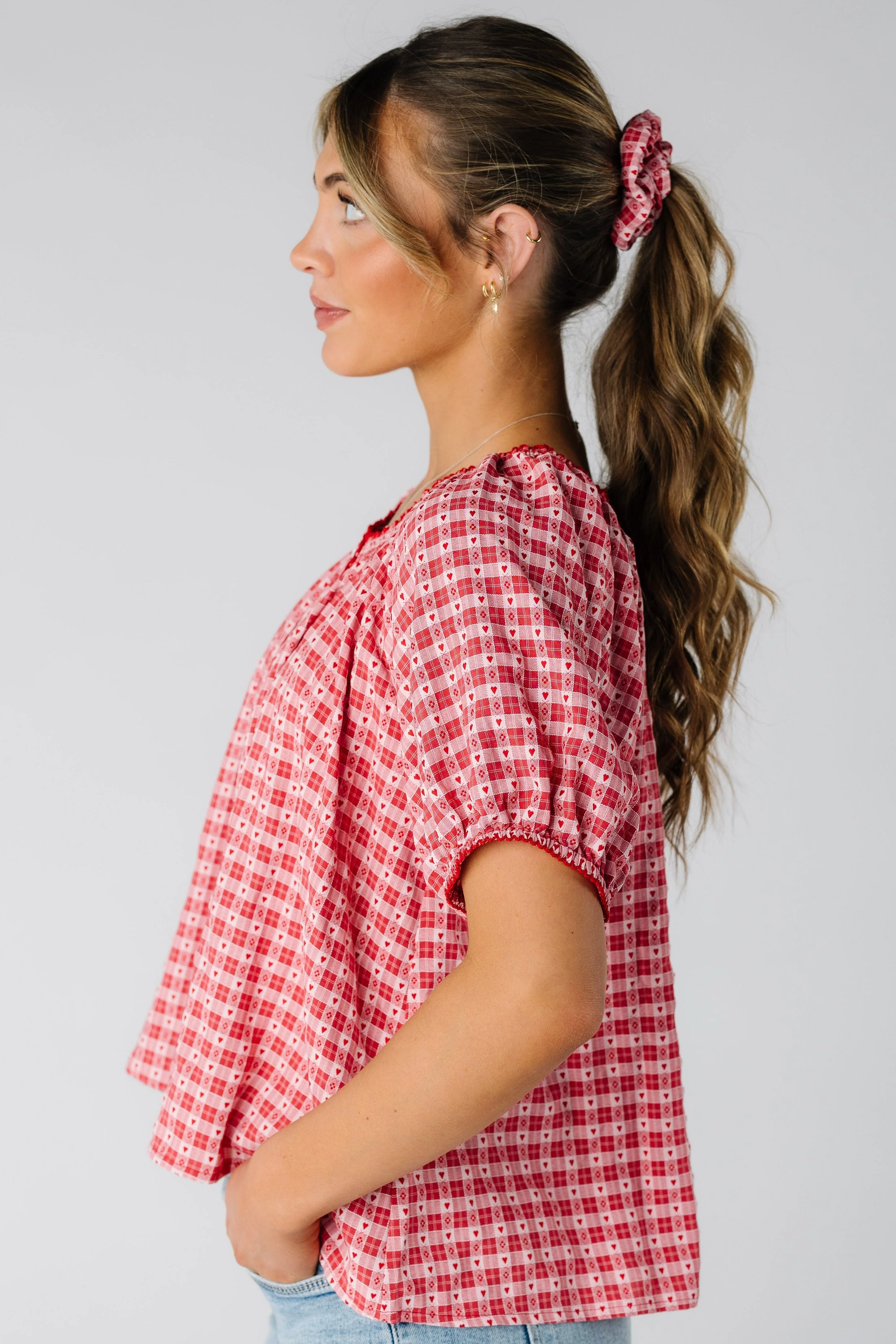 Creative Gingham Blouse - Image 3
