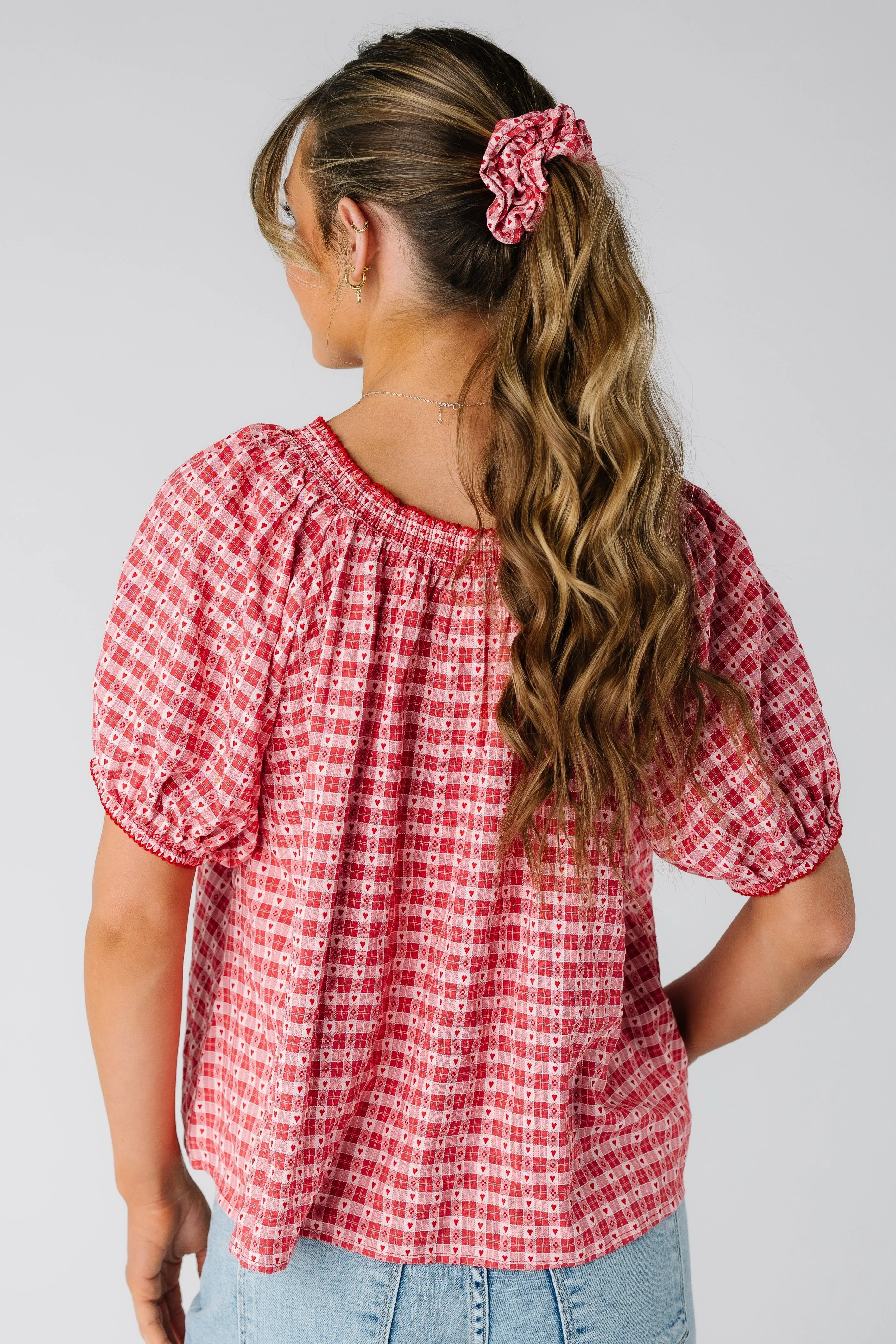 Creative Gingham Blouse - Image 4