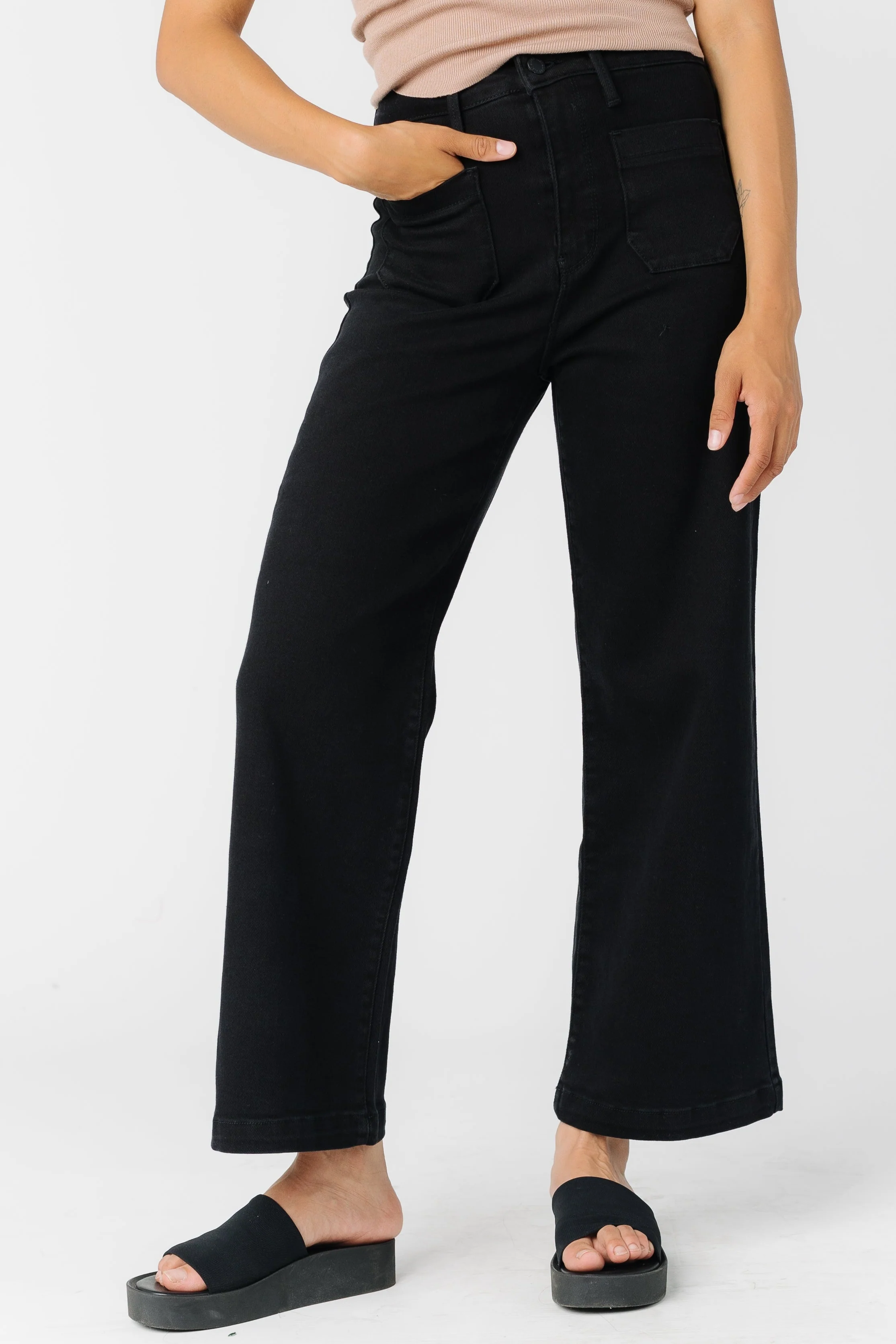 The Date Time Pocket Wide Leg Denim - Image 7