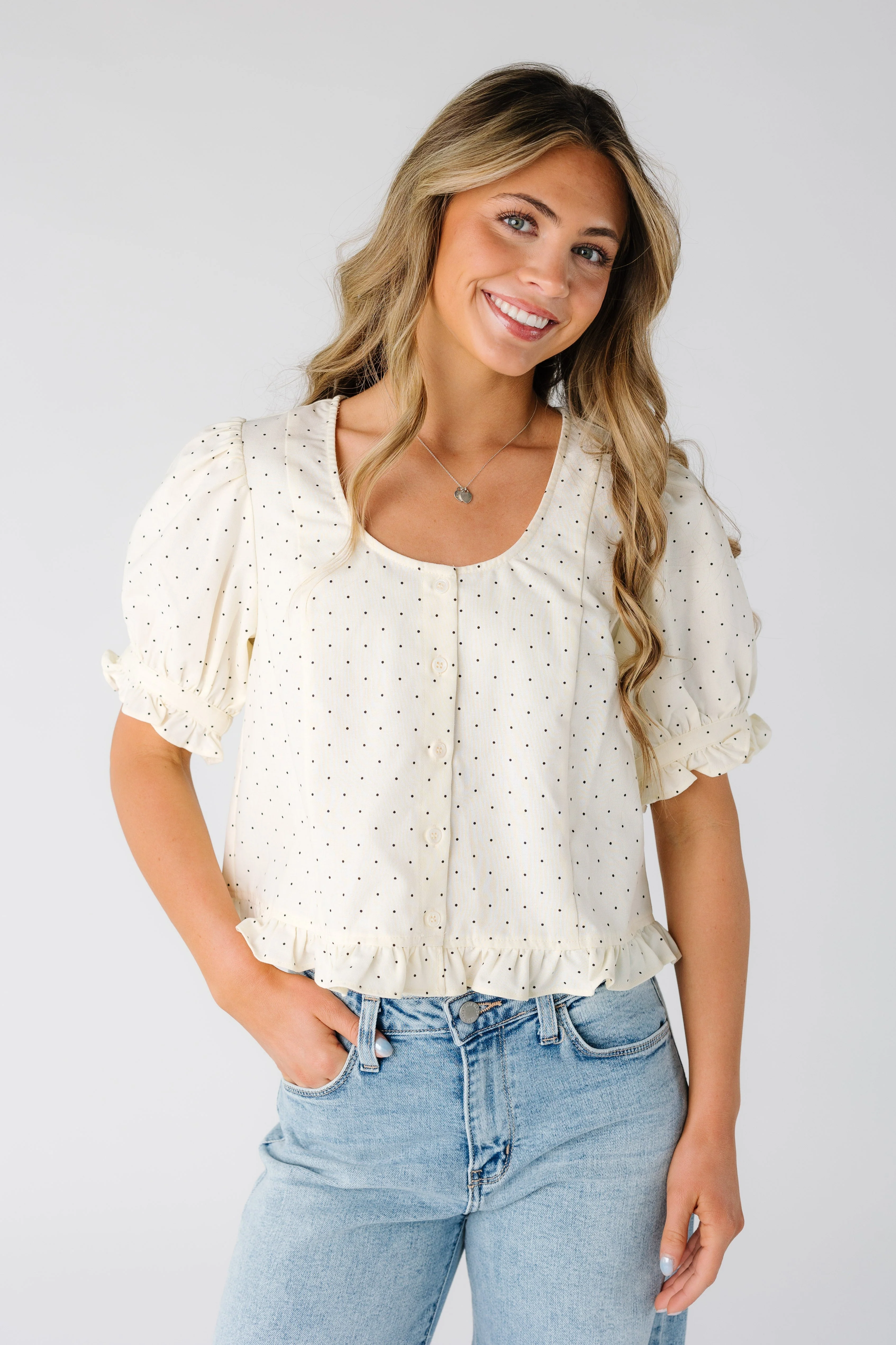 Dorothy Ruffle Hem Blouse - Image 2