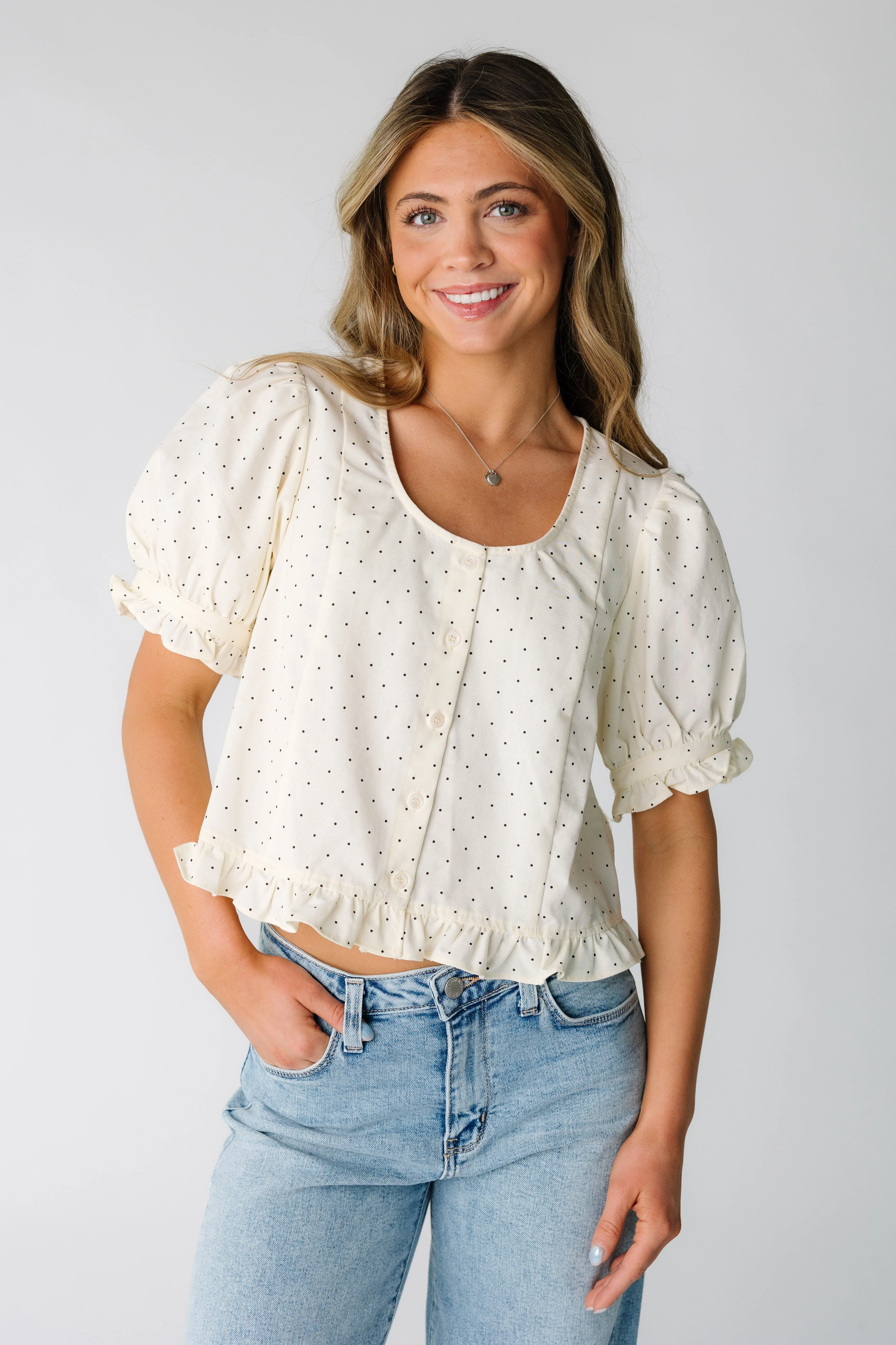 Dorothy Ruffle Hem Blouse - Image 3