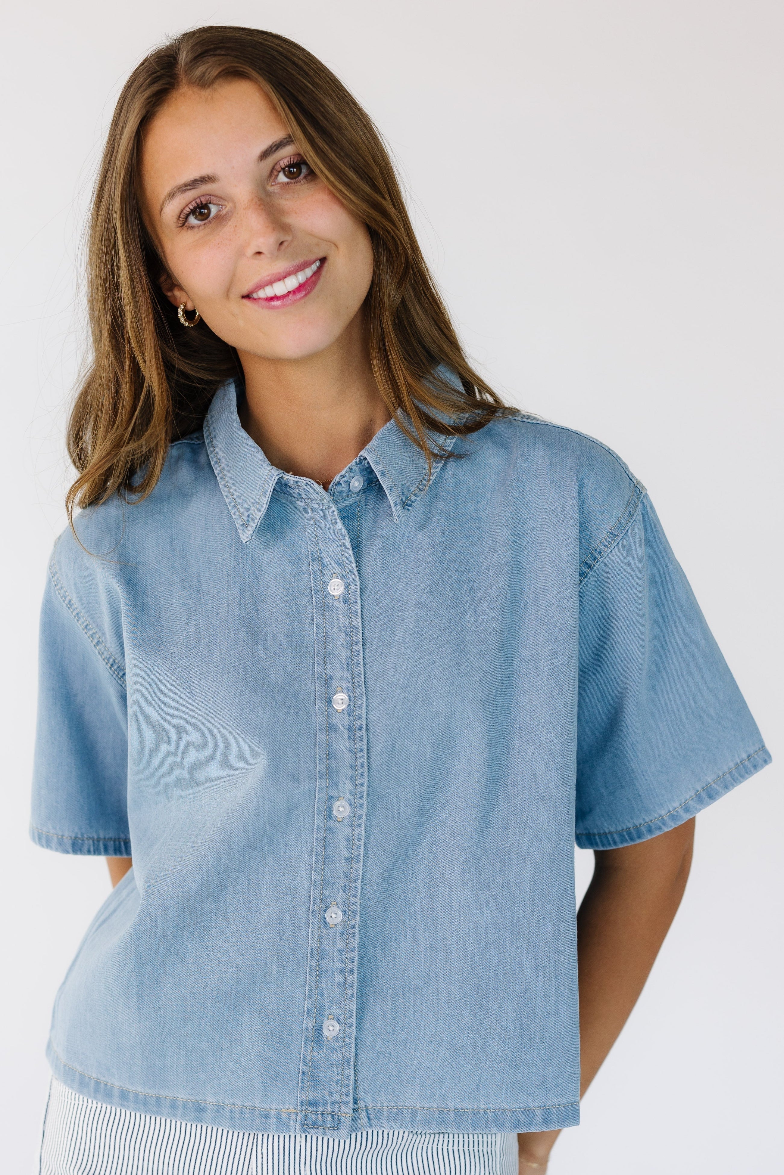 Evelyn Denim Top - Image 2