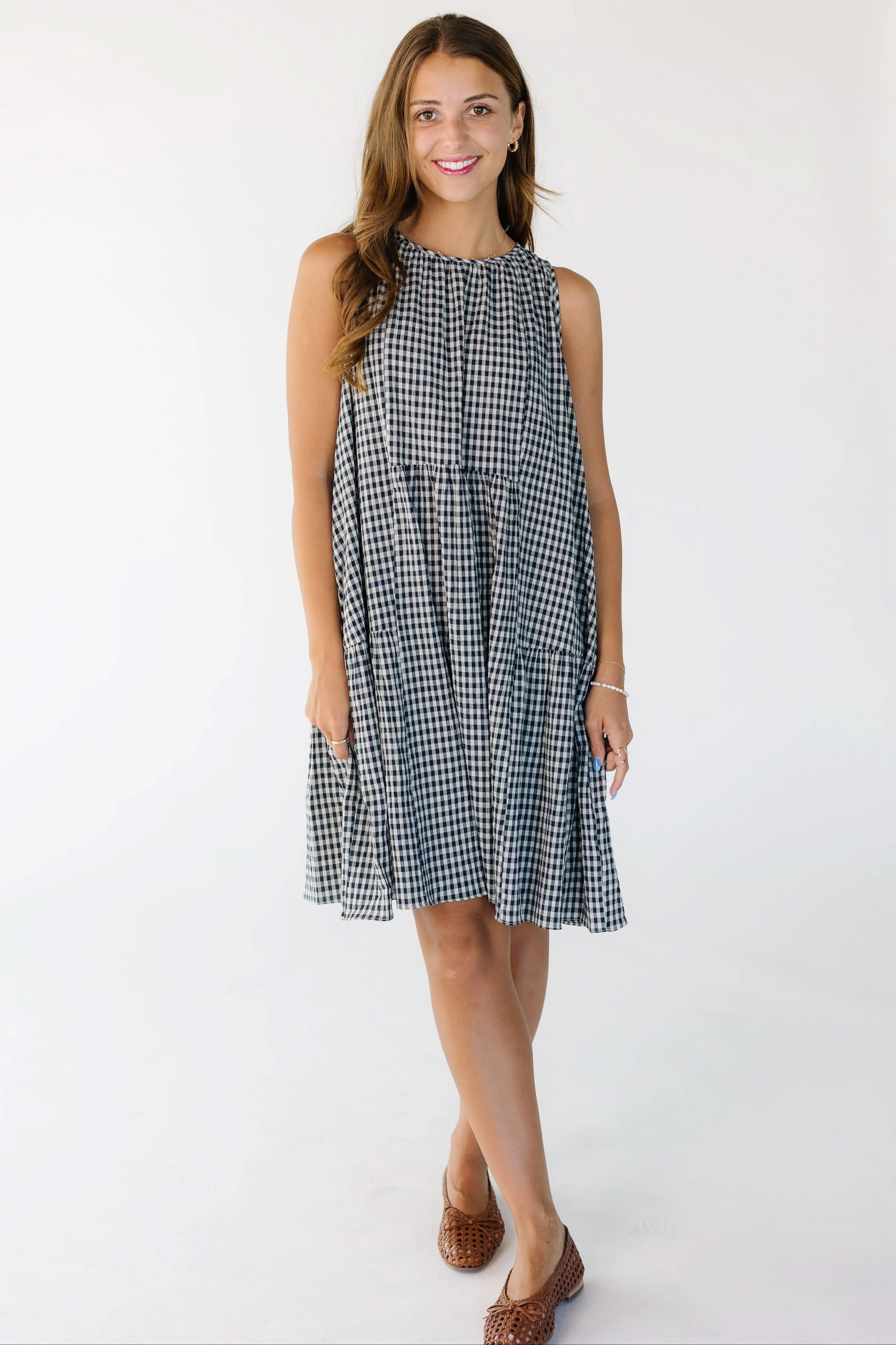 Gingham Panel Dress - Image 2