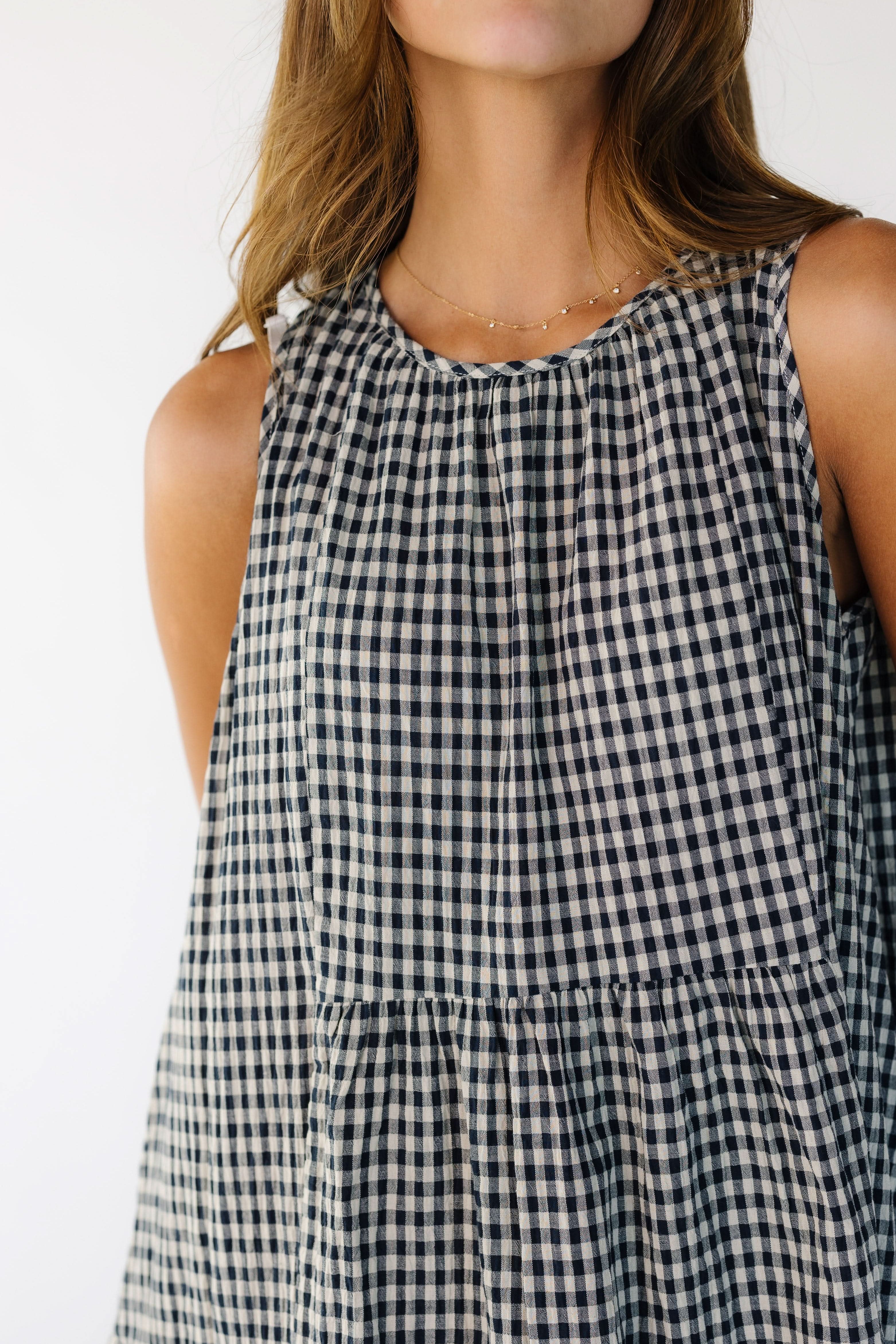 Gingham Panel Dress - Image 4