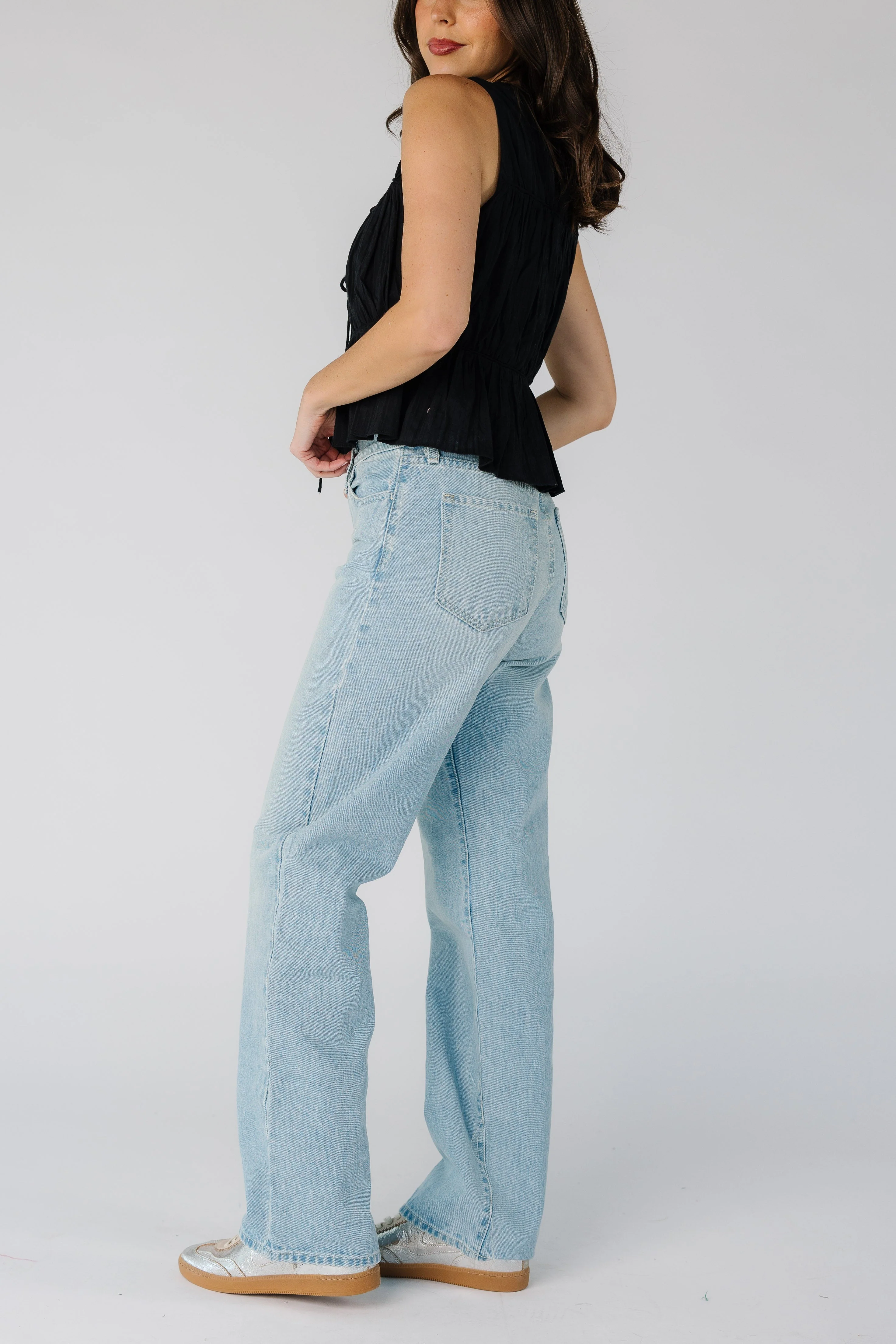 Helen Relaxed Straight Denim - Light Denim - Image 2