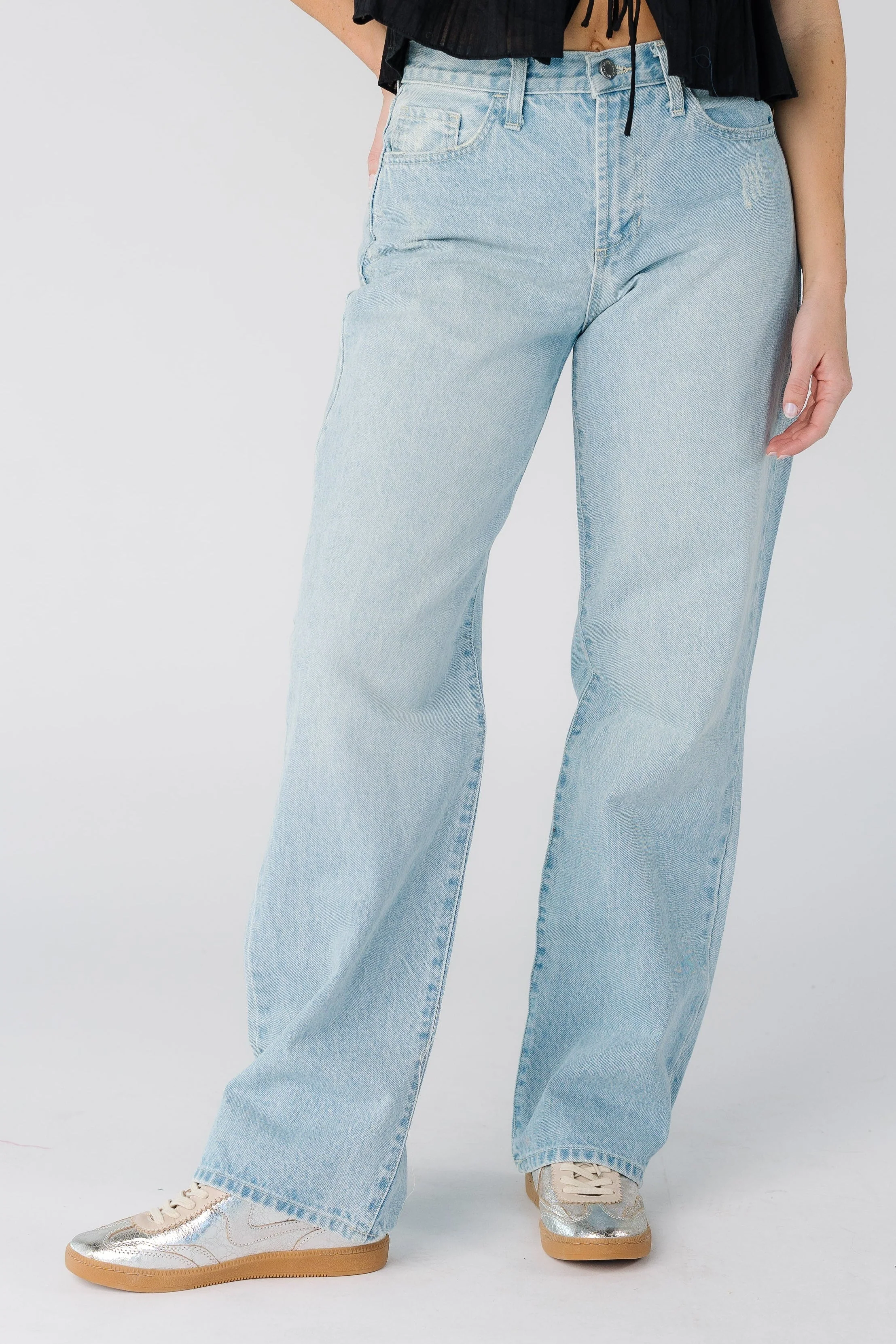 Helen Relaxed Straight Denim - Light Denim - Image 3