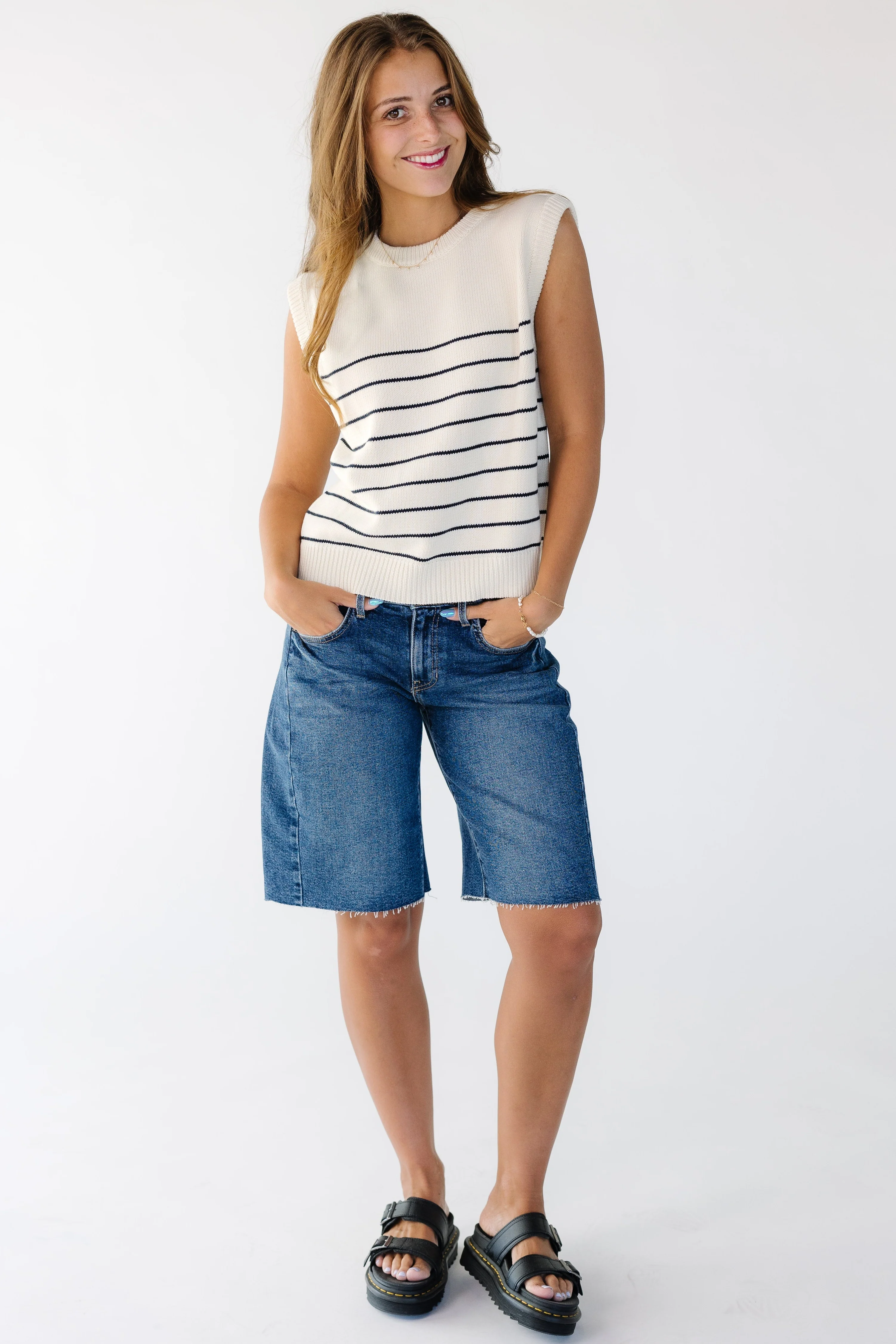 Jet Set Striped Tank Sweater - Image 2