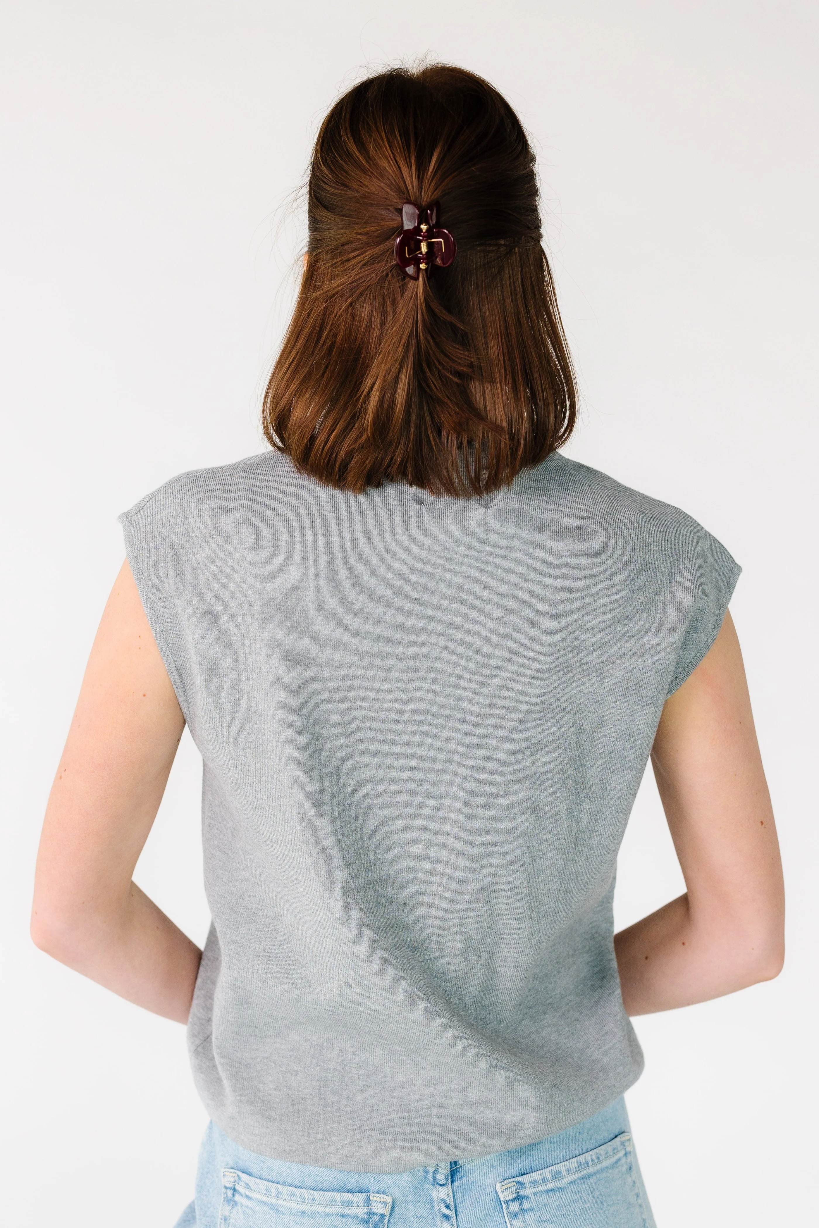 Mock Neck Cap Sleeve Cardigan - Image 5