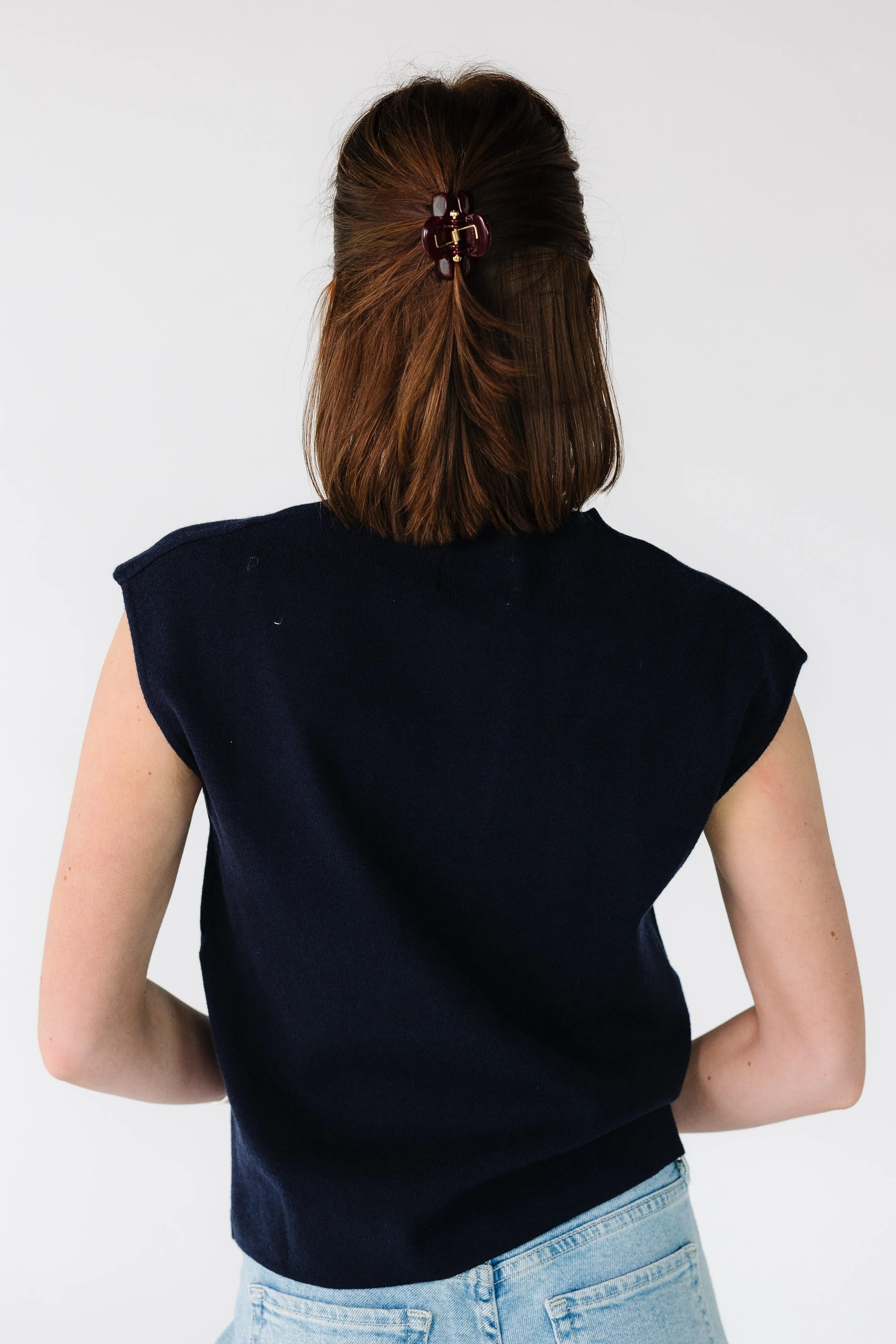 Mock Neck Cap Sleeve Cardigan - Image 9