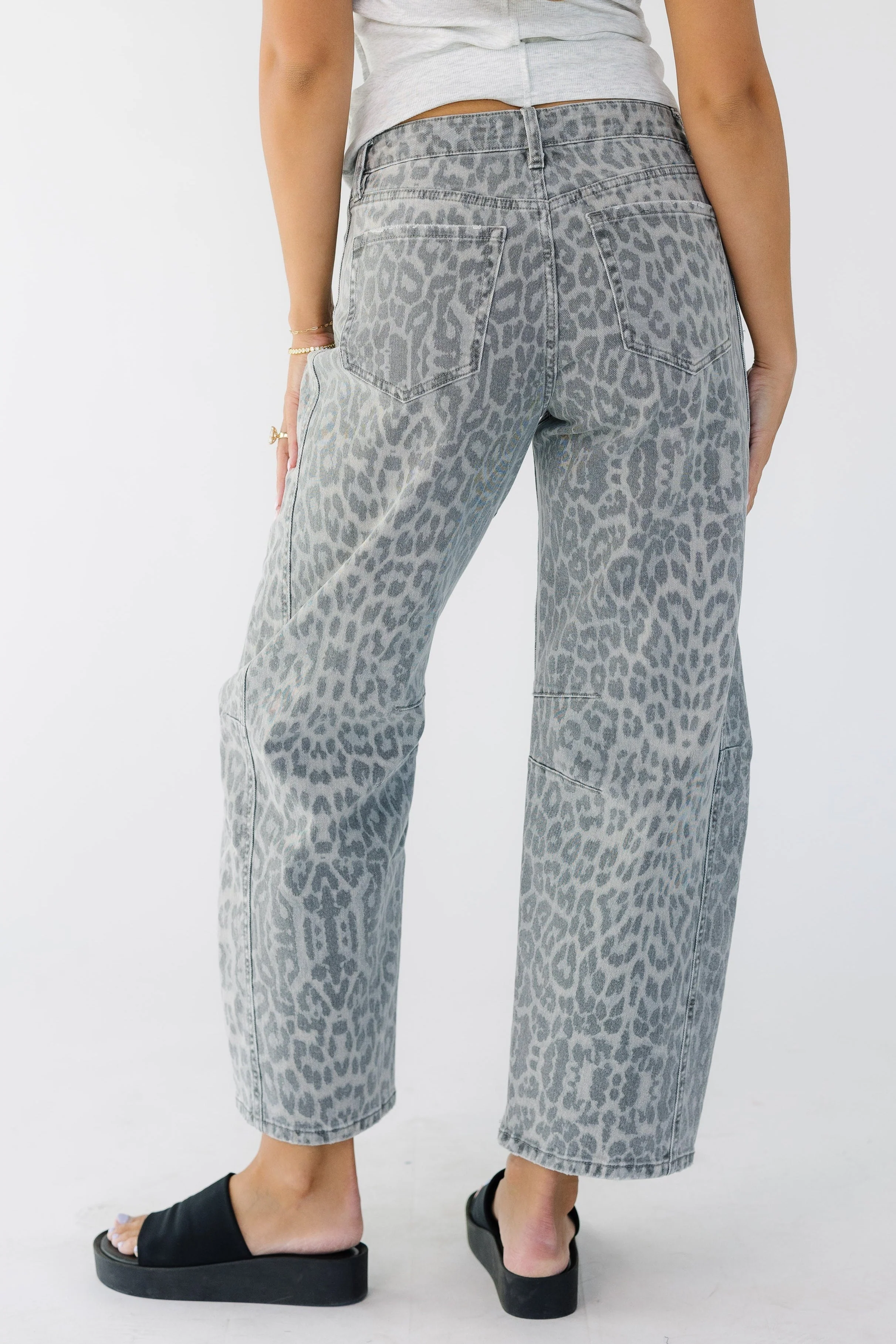 Leopard Barrel Jeans - Image 4