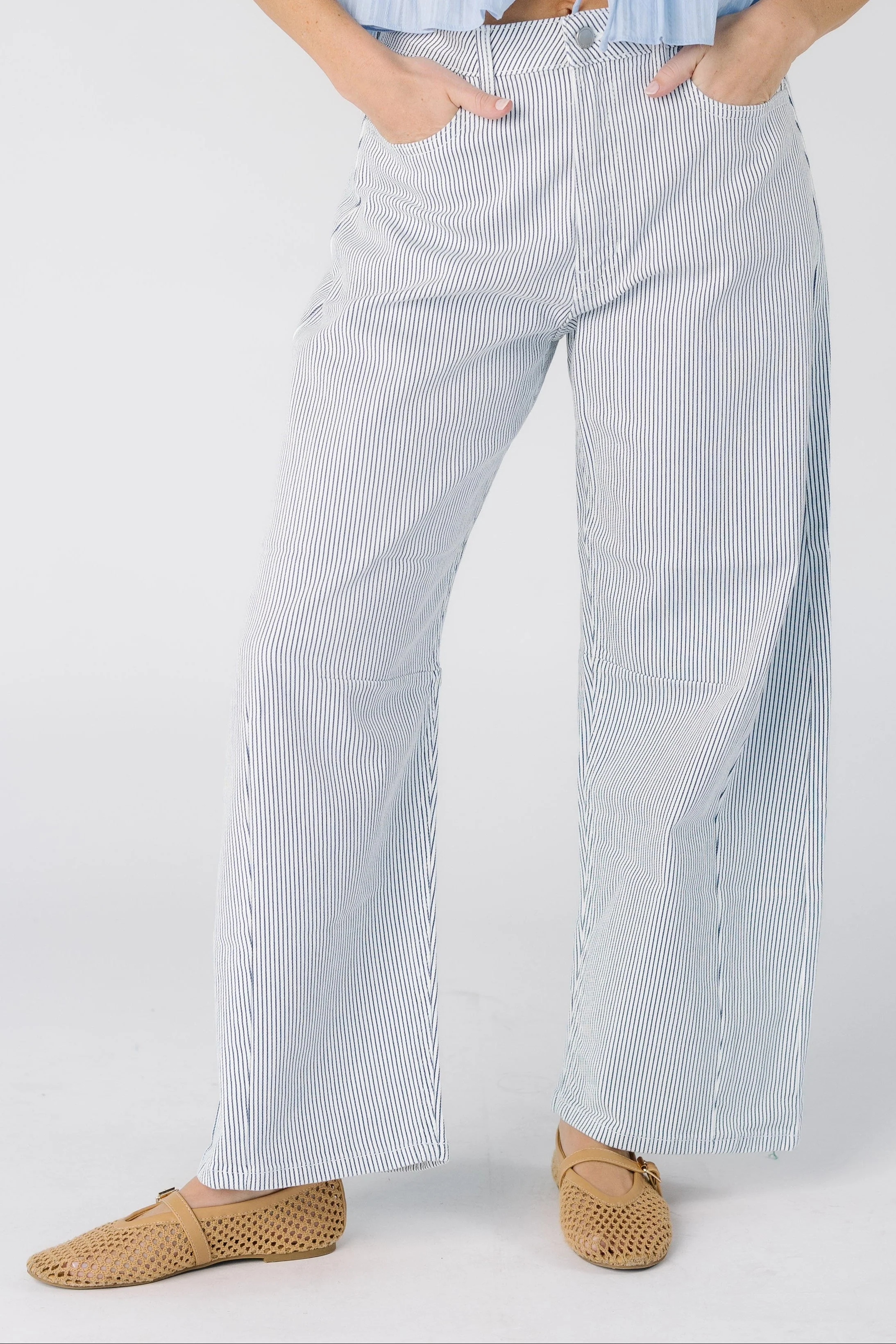Pinstripe Barrel Jean - Image 2