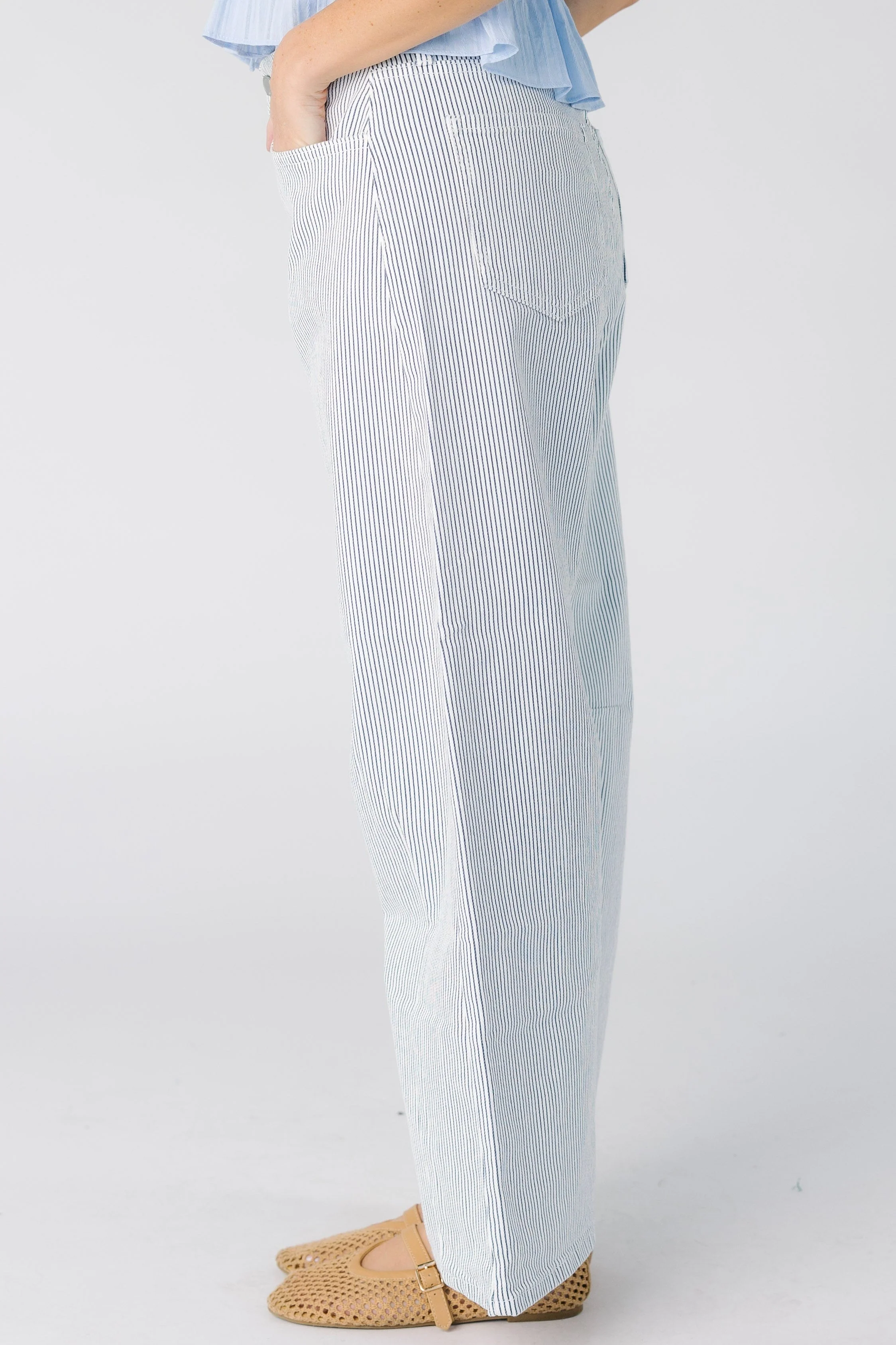Pinstripe Barrel Jean - Image 3