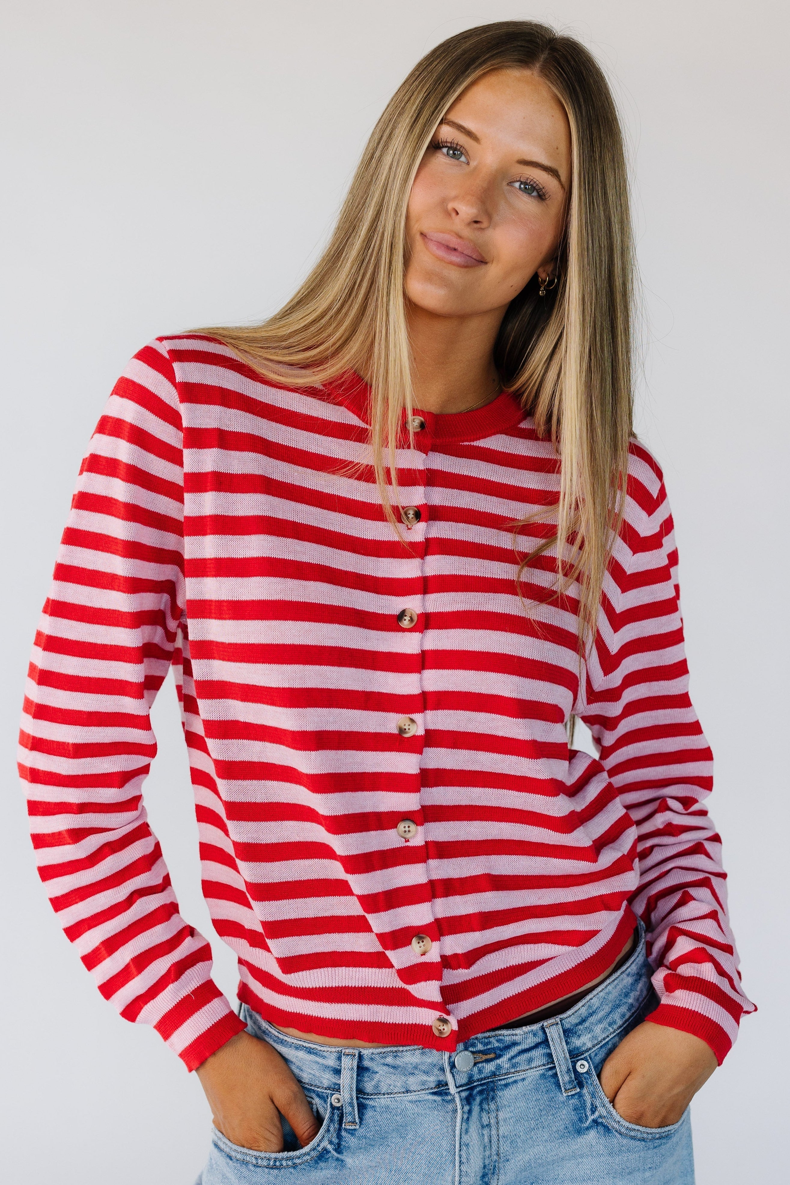 Rosewood Striped Cardigan