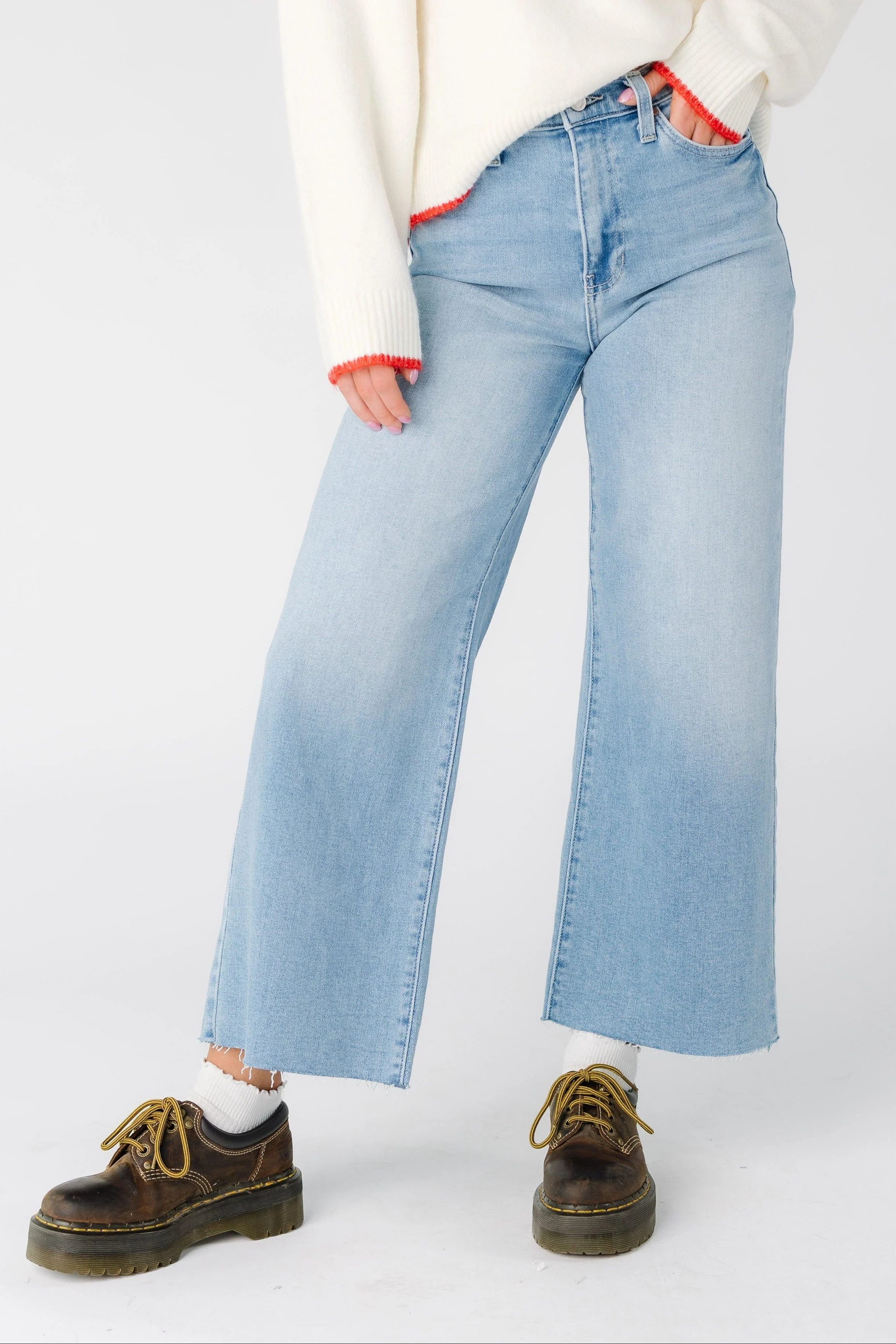 Scissor Cut Wide Leg Jeans - Image 3