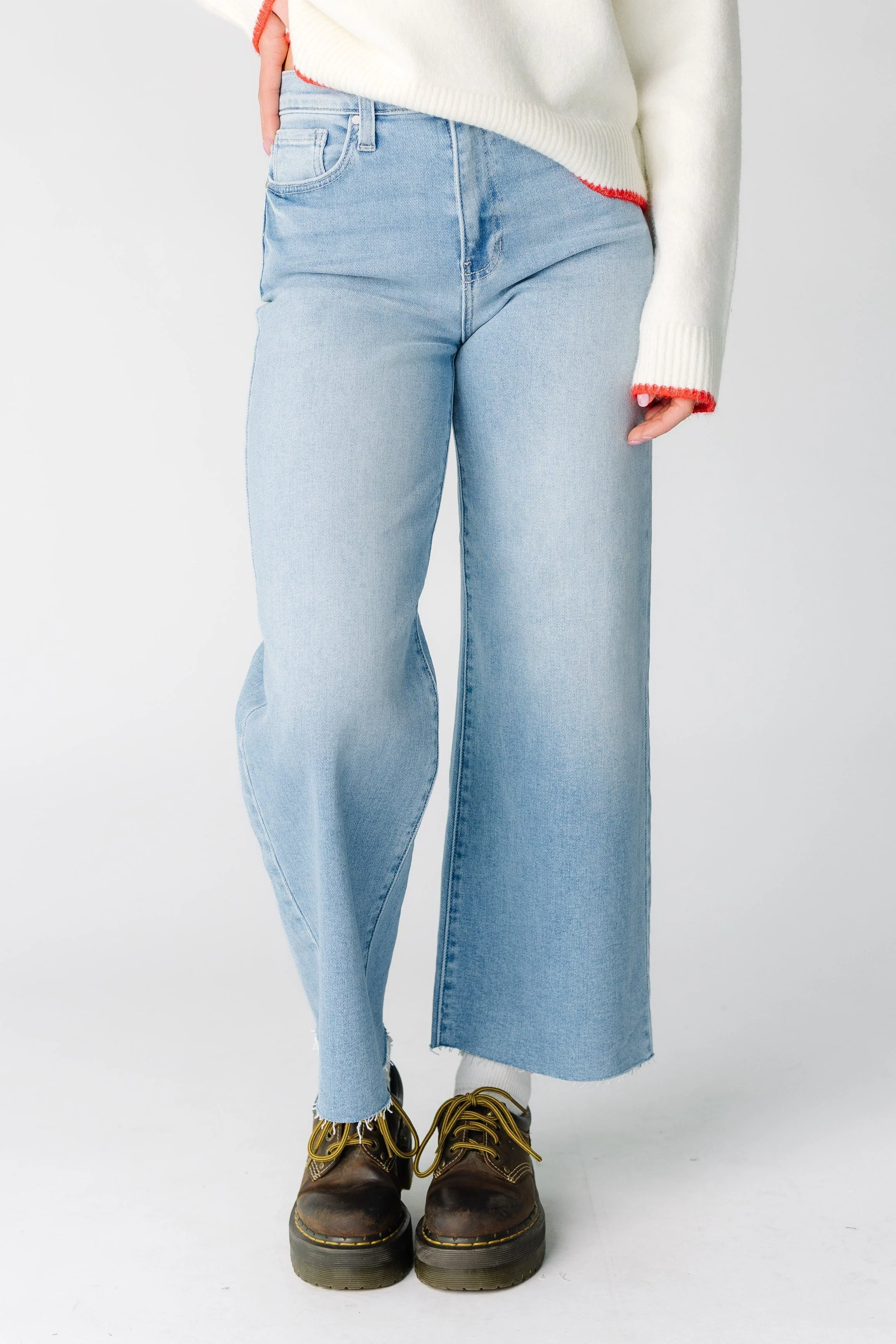Scissor Cut Wide Leg Jeans - Image 4
