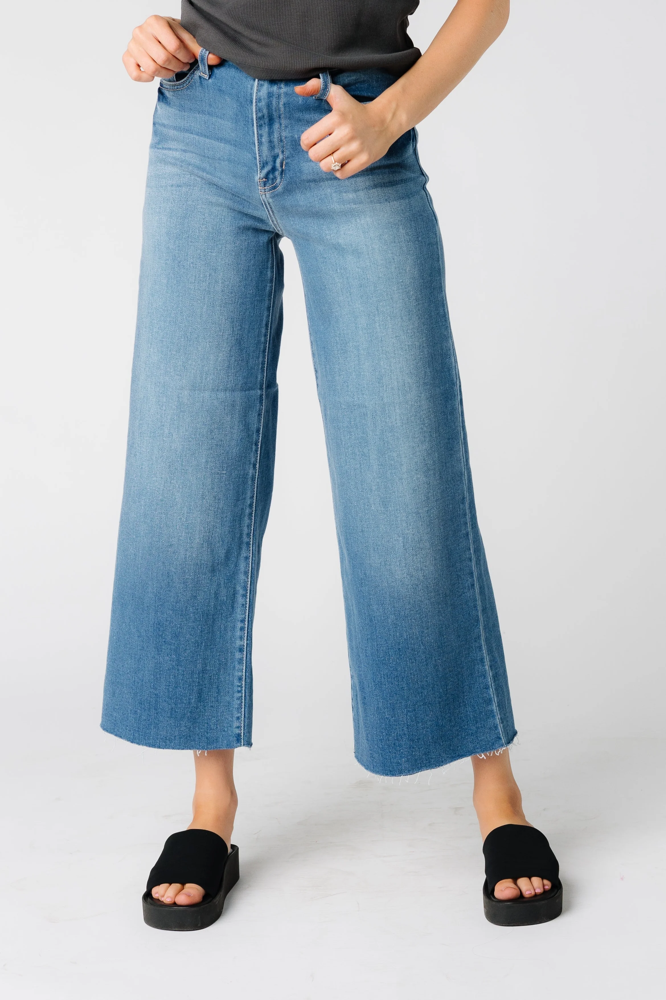 Scissor Cut Wide Leg Jeans - Image 7