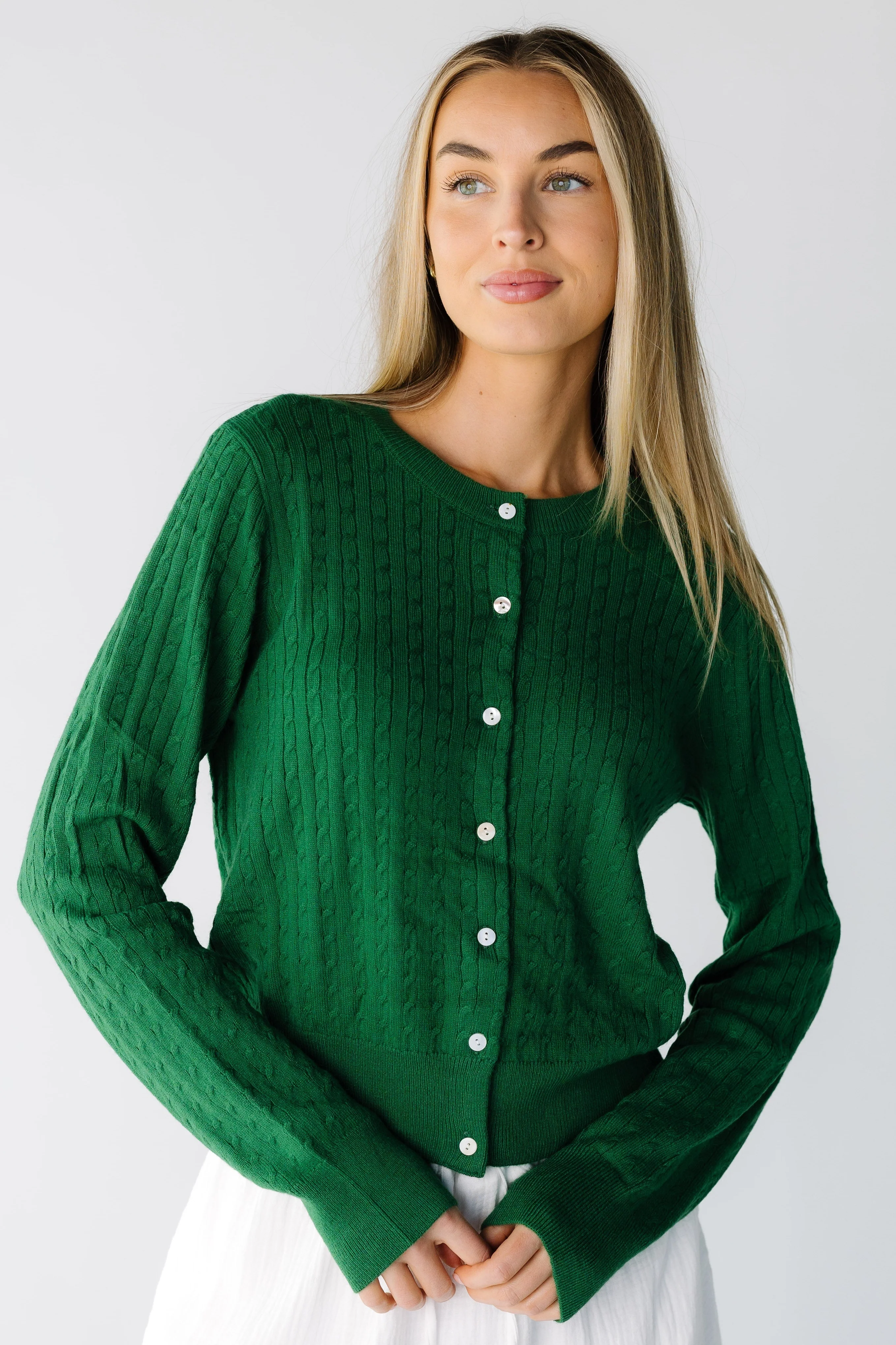 Sloane Cable Knit Cardigan - Image 4