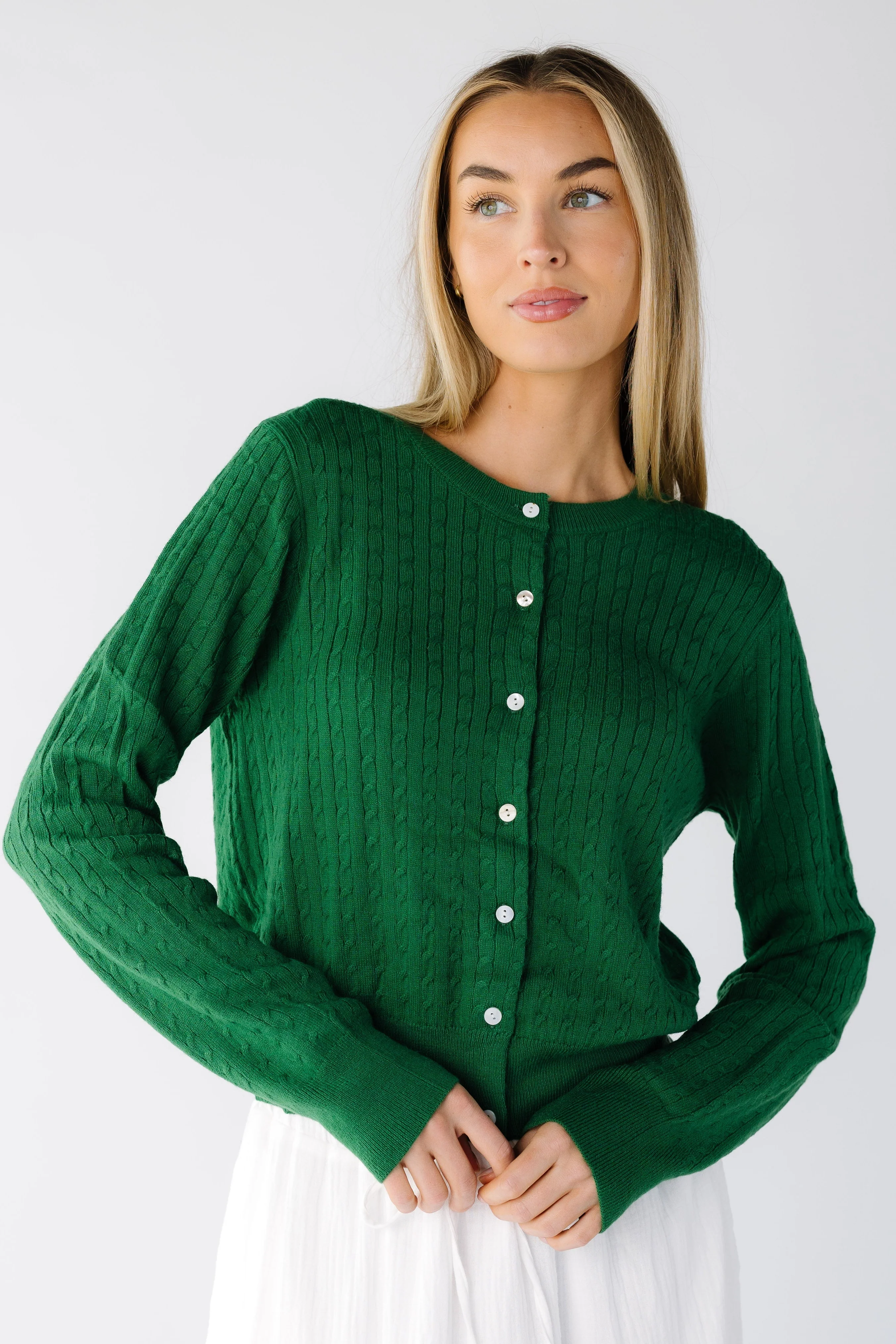 Sloane Cable Knit Cardigan - Image 5