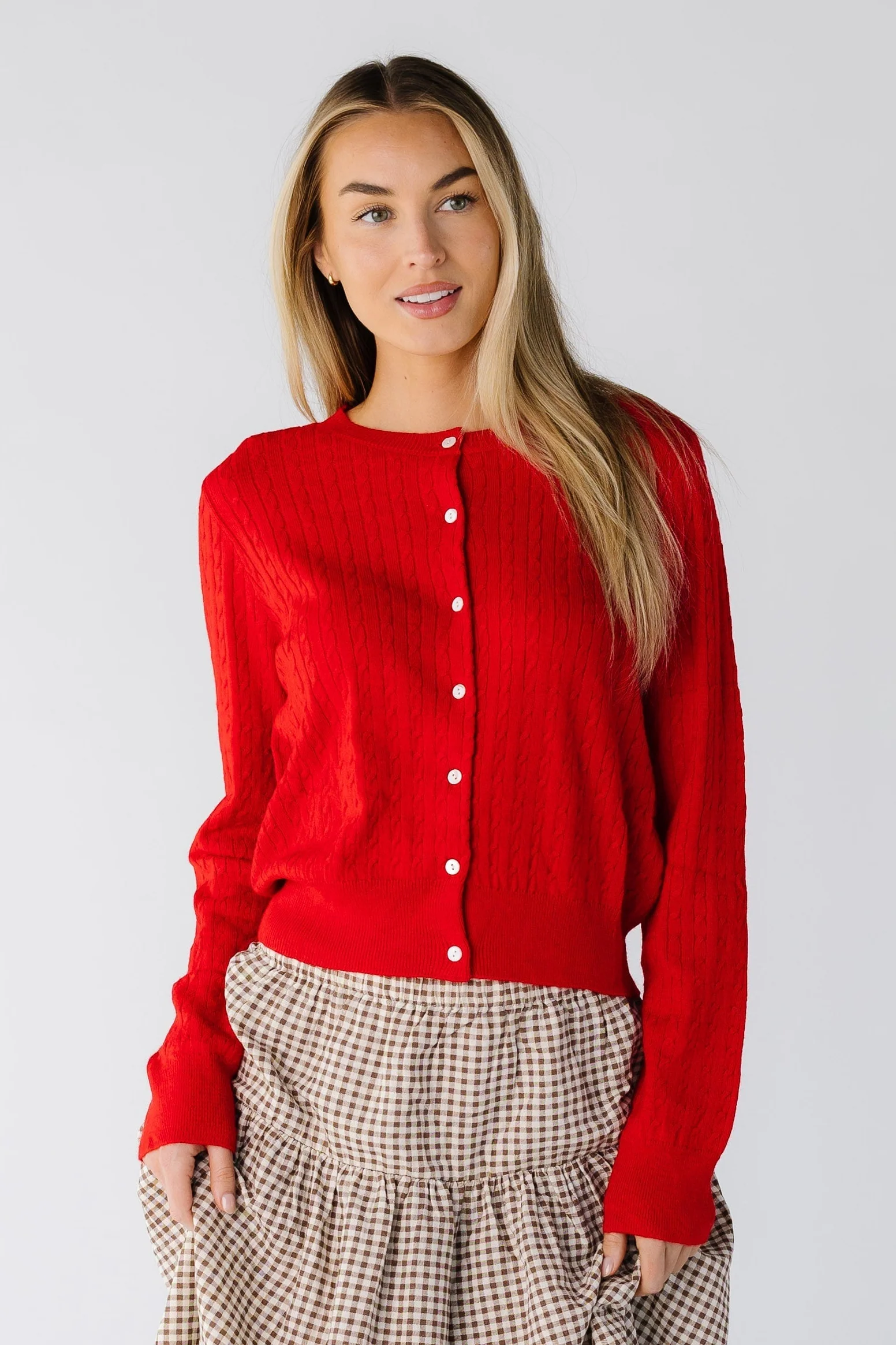 Sloane Cable Knit Cardigan - Image 8