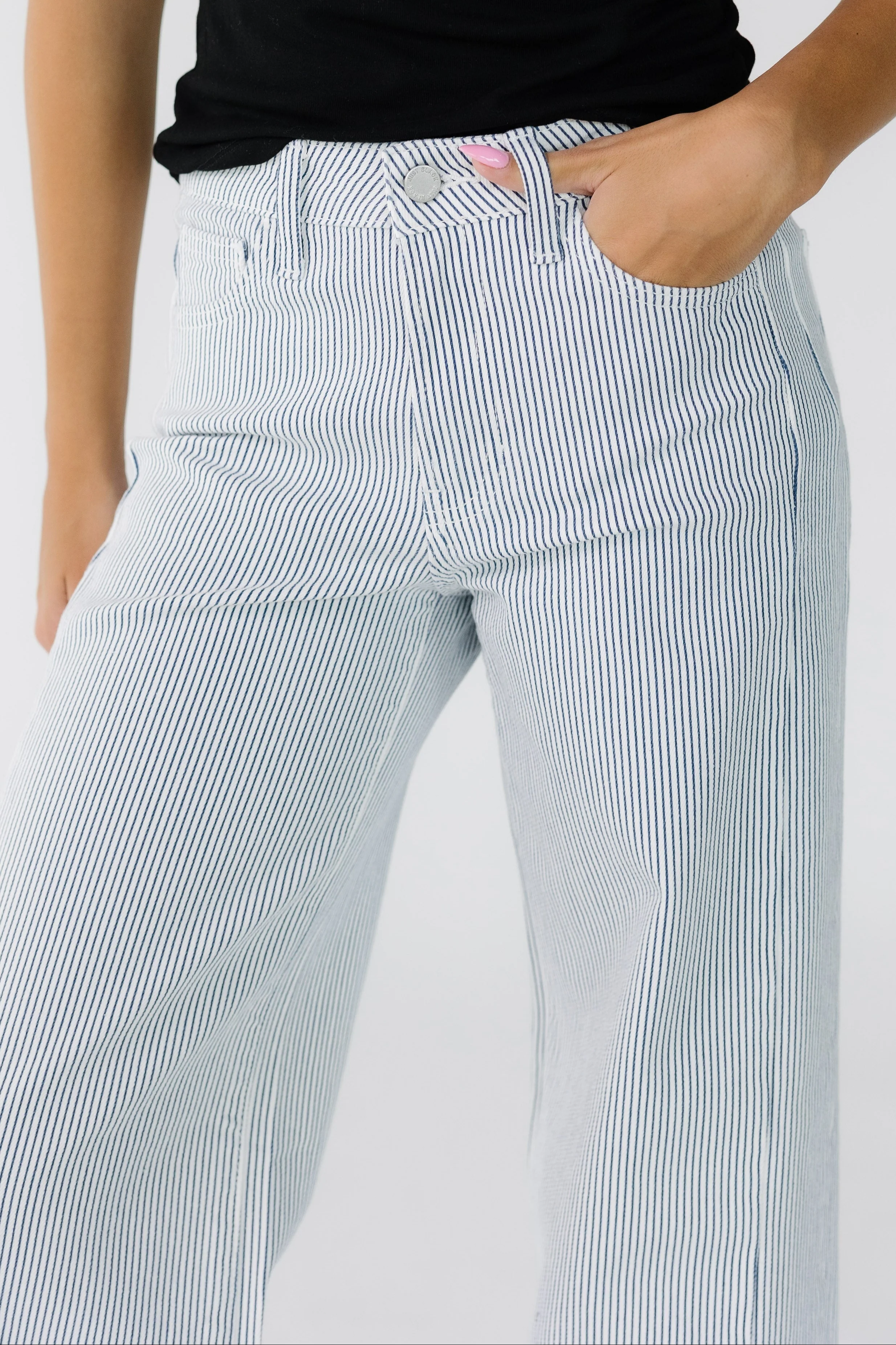 Stripe Wide Leg Denim - Image 2