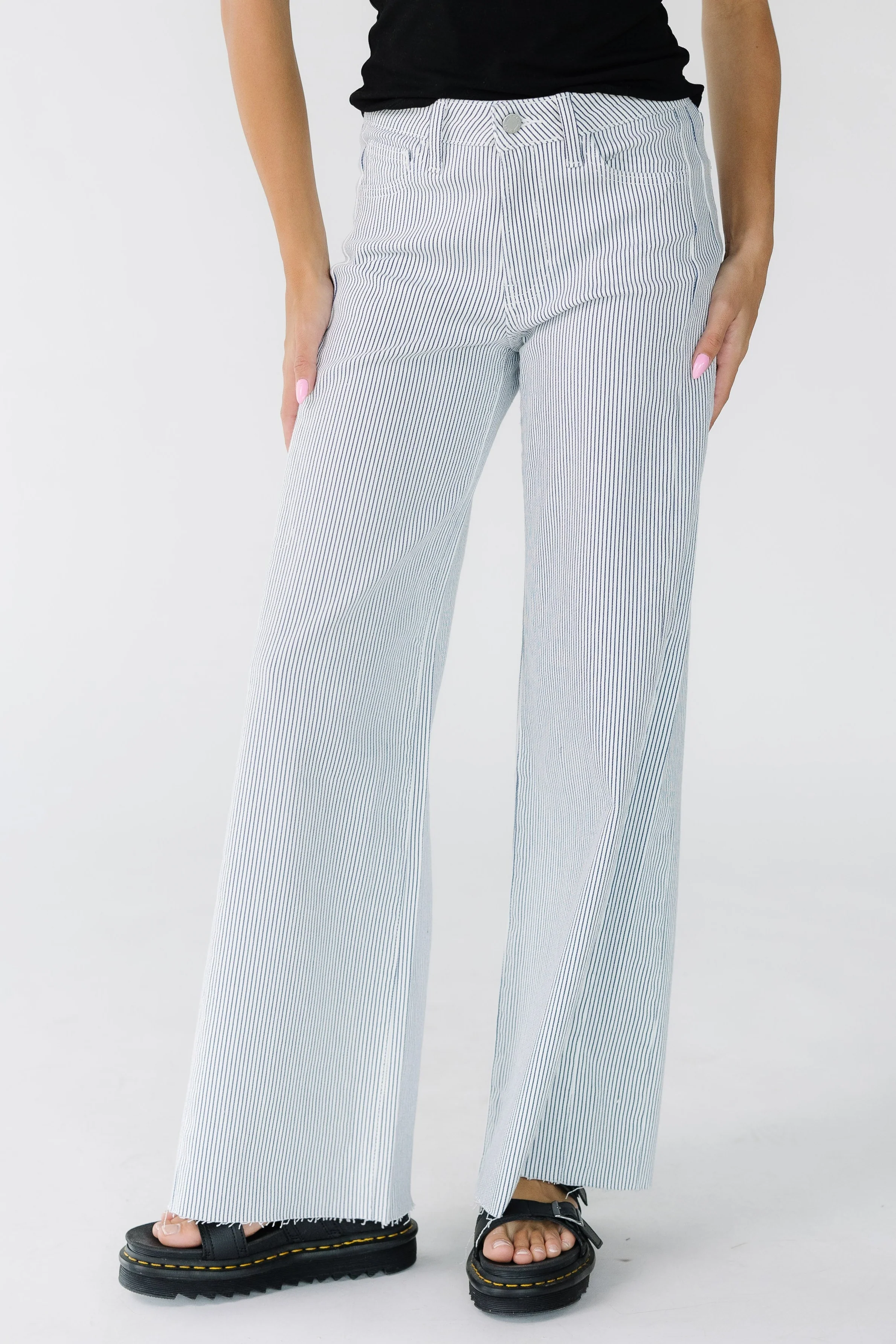 Stripe Wide Leg Denim - Image 3