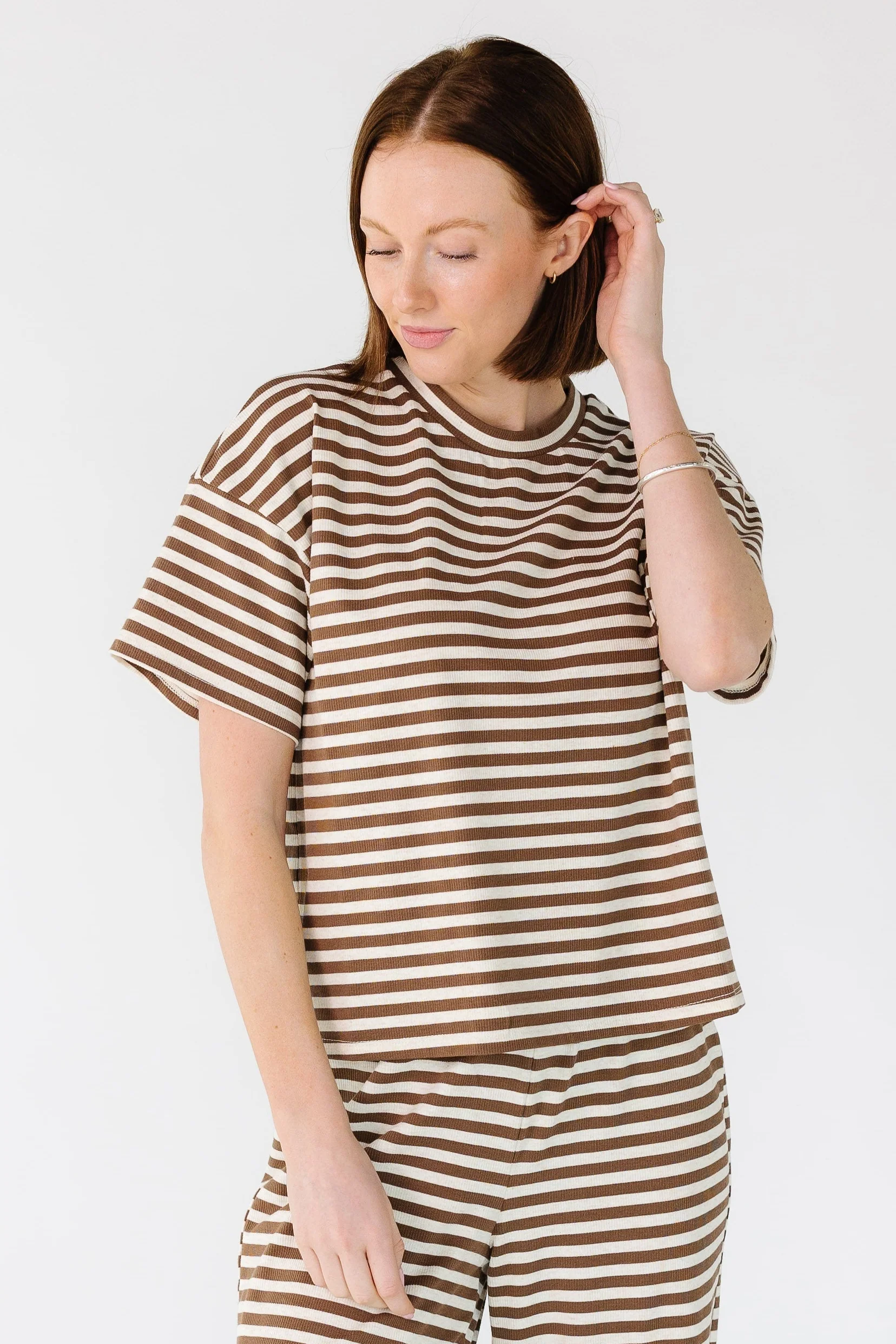 Striped Short Sleeve Tee Shirt - Image 7