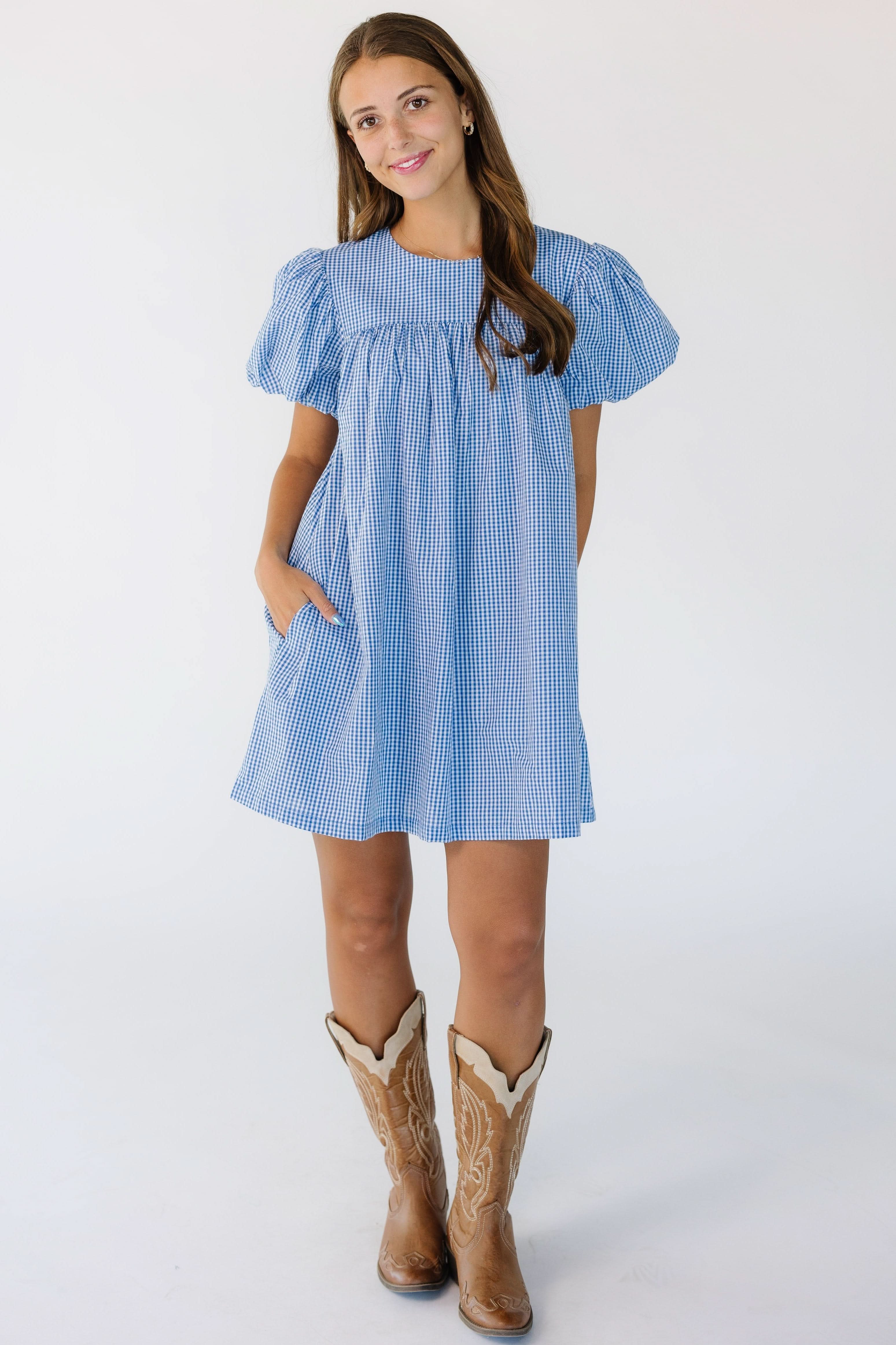Reese Babydoll Gingham Dress