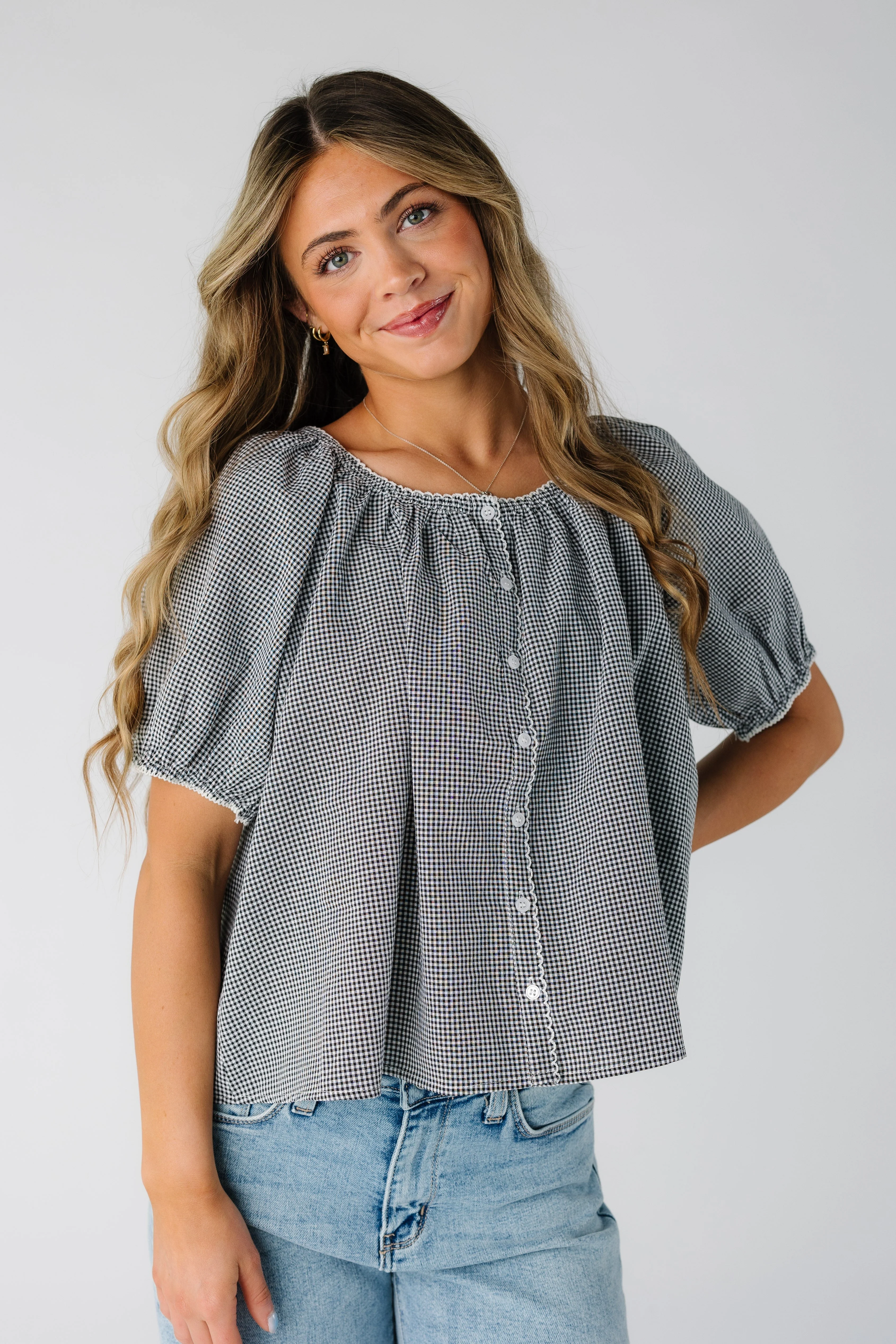 The Scallop Gingham Top - Image 2