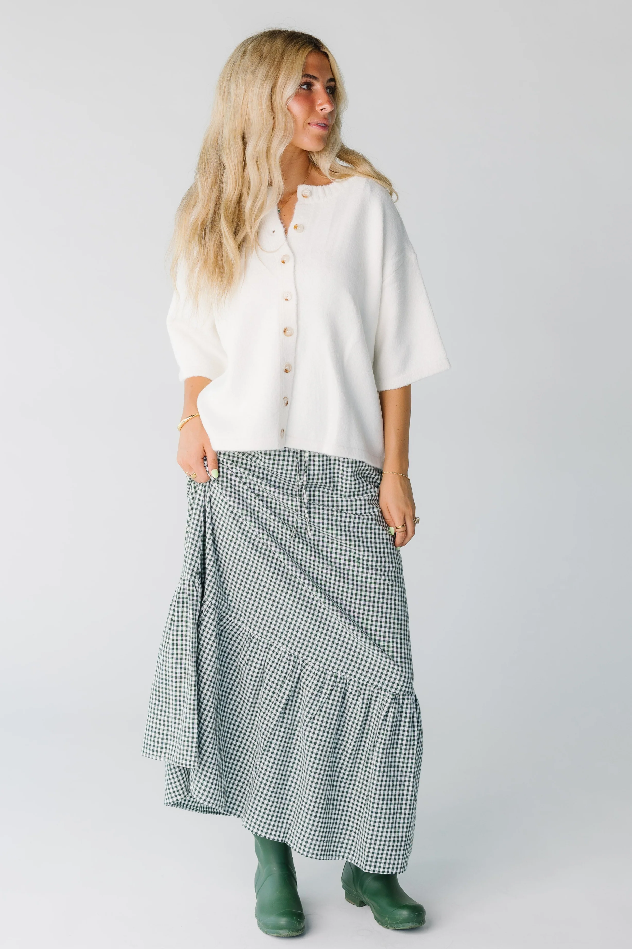 Tricia Gingham Skirt - Image 3